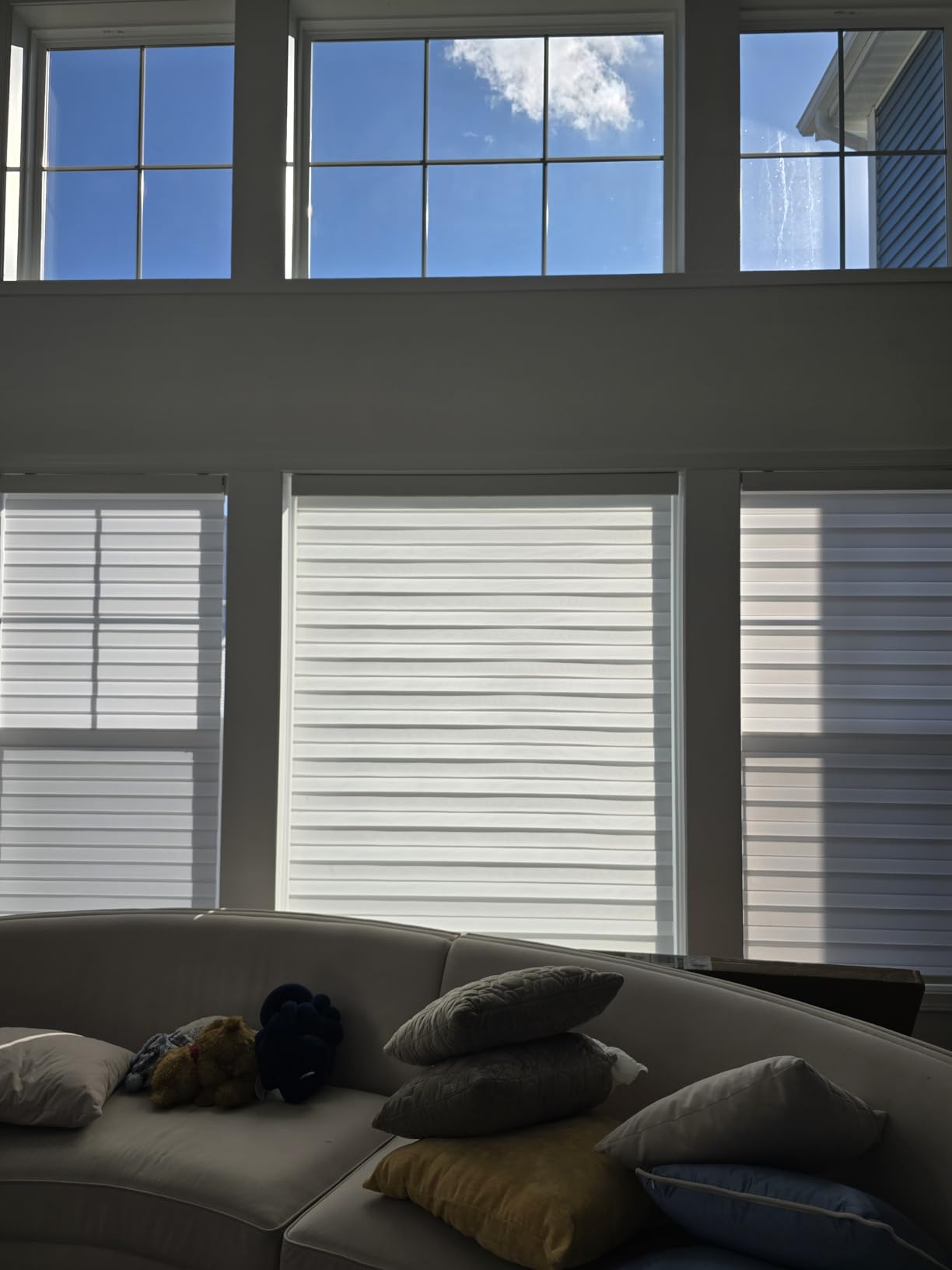 Changshade Smart Zebra Blinds Motorized Shades Remote Control for Indoor Windows, Custom Size Electric Solar Panel Power Automatic Work with Alexa, Google Home, Apple Homekit customer photo 1