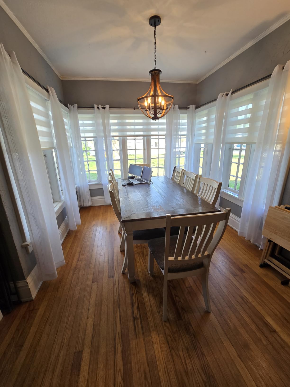 Changshade Smart Zebra Blinds Motorized Shades Remote Control for Indoor Windows, Custom Size Electric Solar Panel Power Automatic Work with Alexa, Google Home, Apple Homekit customer photo 2