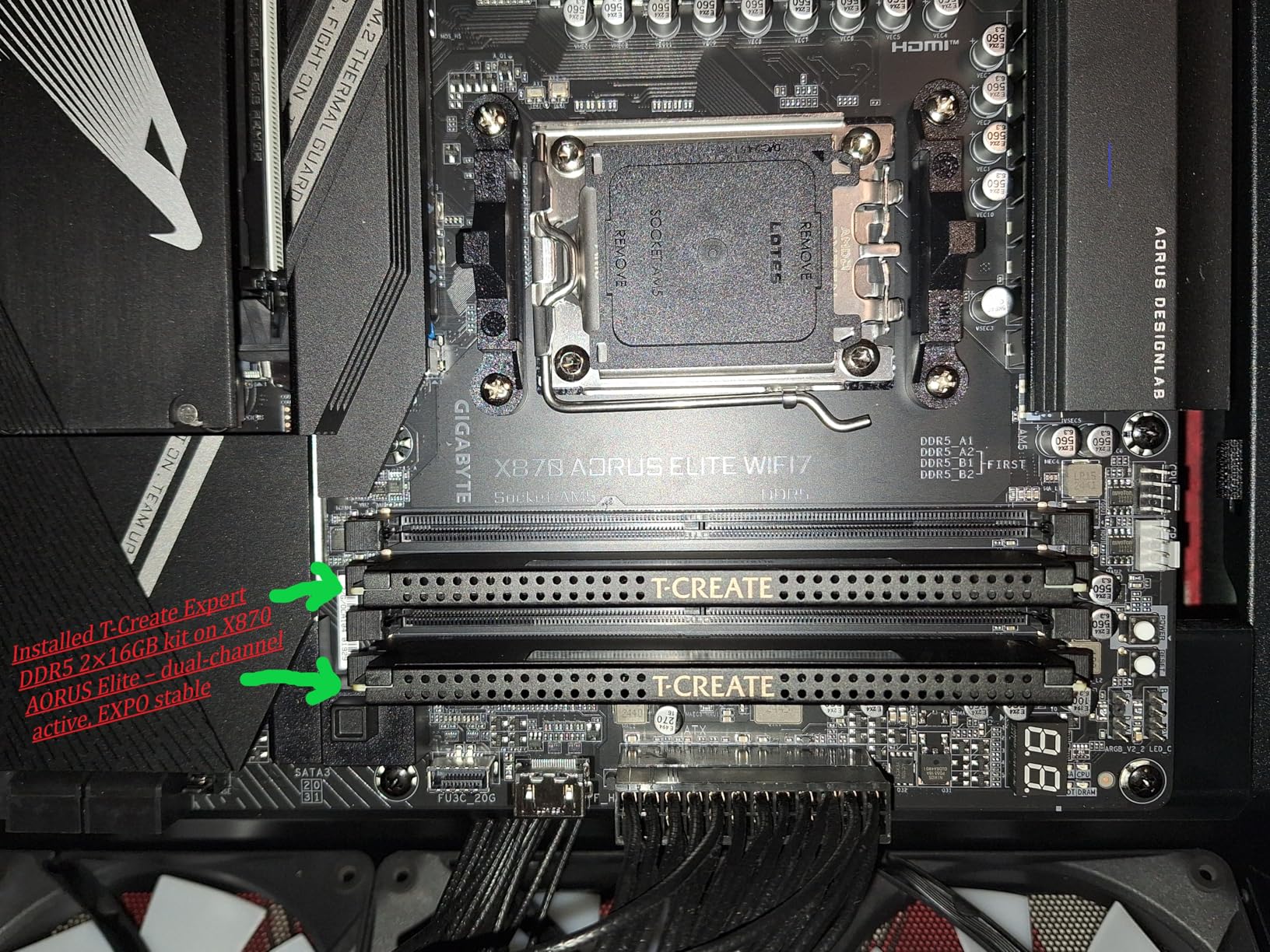 TEAMGROUP T-Create Expert CL30 Overclocking DDR5 32GB Kit (2x16GB) 6000MHz Intel XMP 3.0 & AMD EXPO customer photo 1