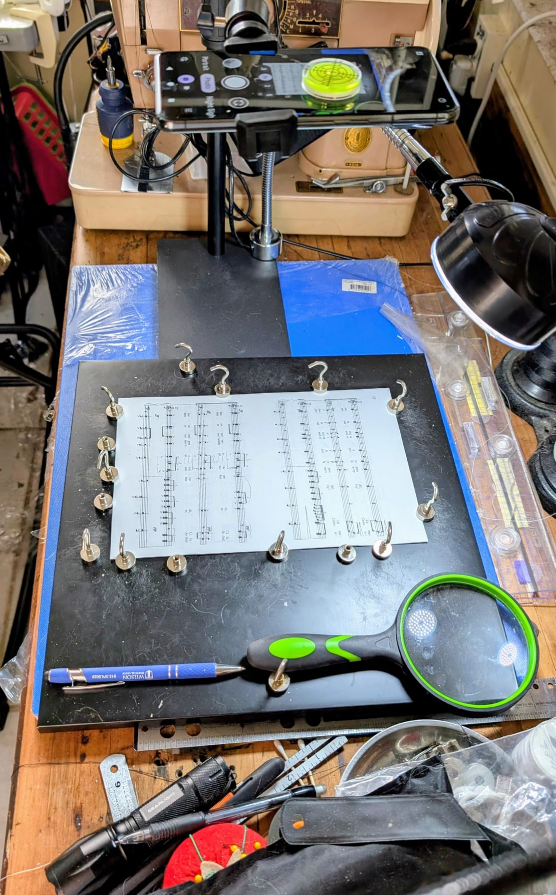 Overhead Phone and Camera Mount Stand for YouTube Live Video Cooking Makeup and Crafts - Compatible with iPhone Logitech Webcam customer photo 1