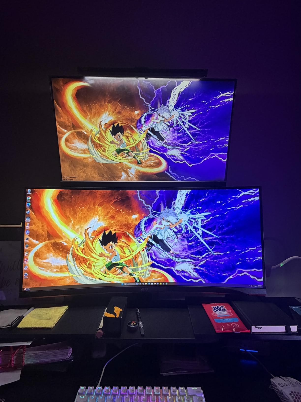 Quntis Monitor Light RGB Backlight, Eye-Care Computer Lights Bar Gaming Office Desk Lamp, 15 Modes Backlight, 3 Color Temperature & Brightness Dimmable Front Light, Ra95 Screen No Glare Monitor Lamp customer photo 1