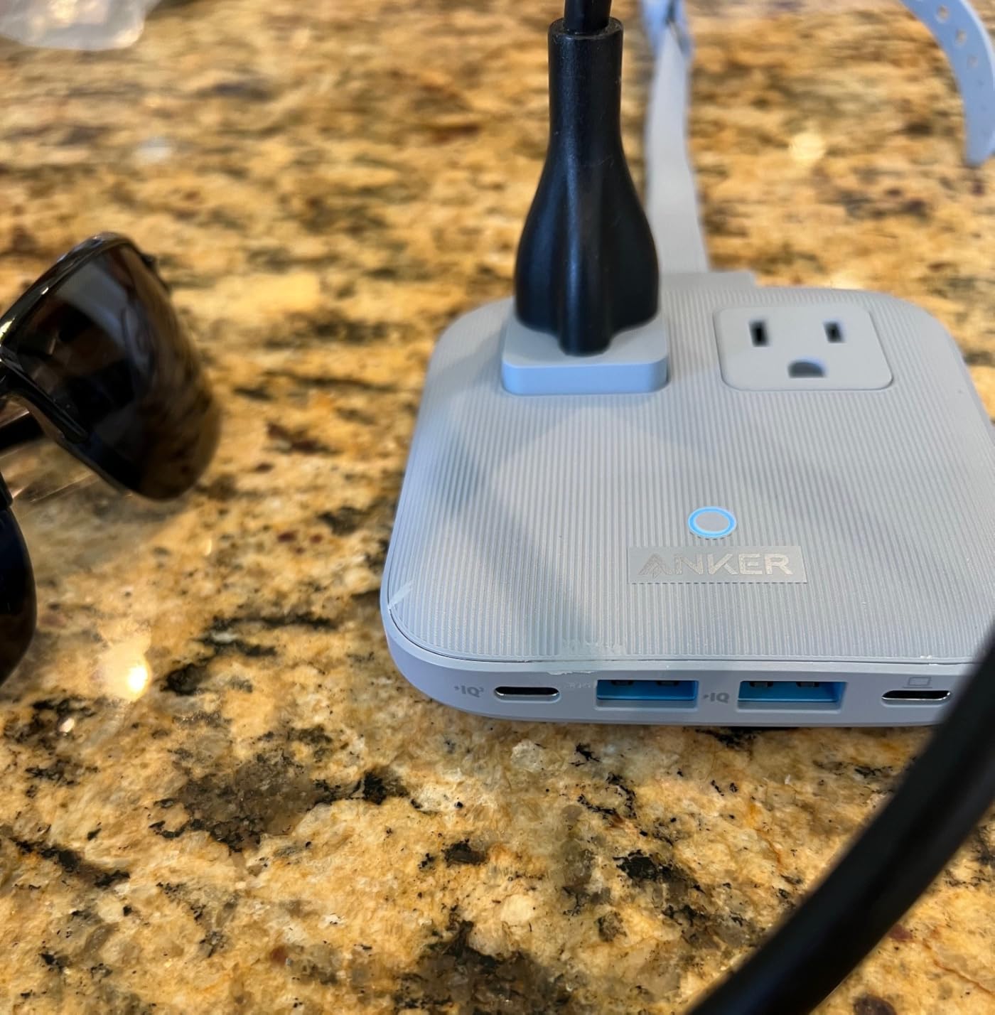 Anker Travel Power Strip, Anker Nano 67W Max 6-in-1 USB C Charger, 2 AC, 2 USB A and 2 USB C, 5ft Thin Undetachable Flat Plug Extension Cord with Multiple Outlets, Travel Essentials, Cruise Essentials customer photo 1