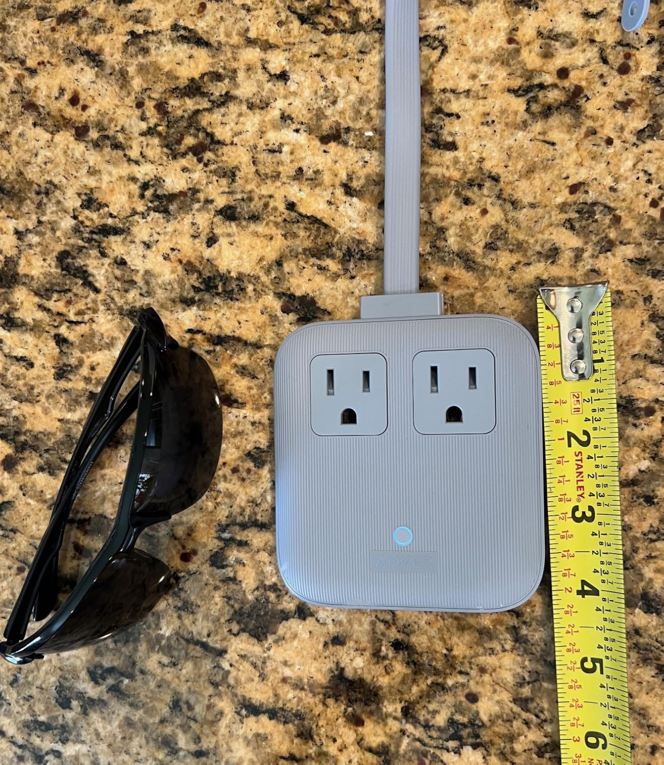 Anker Travel Power Strip, Anker Nano 67W Max 6-in-1 USB C Charger, 2 AC, 2 USB A and 2 USB C, 5ft Thin Undetachable Flat Plug Extension Cord with Multiple Outlets, Travel Essentials, Cruise Essentials customer photo 2