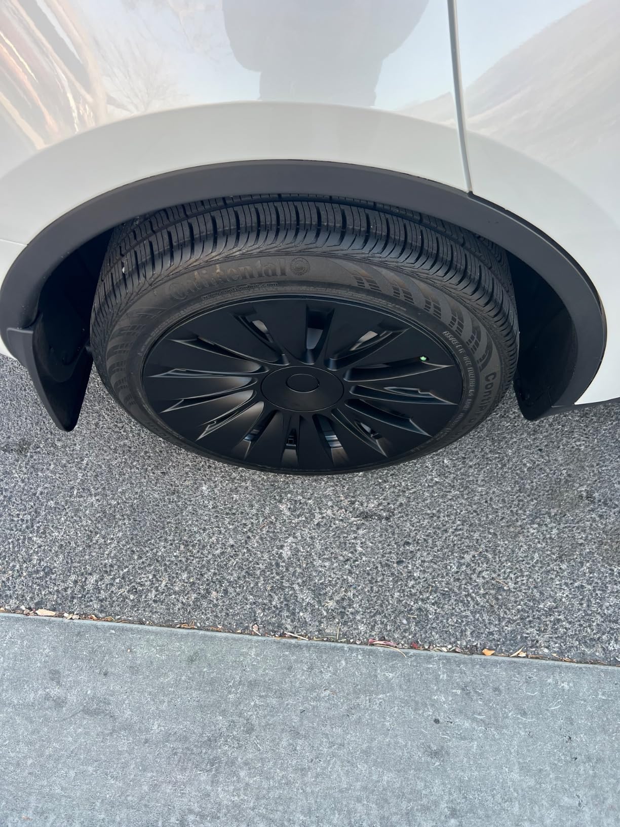 KAVANIC 4PCS Wheel Covers Fits for Tesla Model Y 19 Inch Matte Black Support Long Range Logo Symmetry Design Uberturbine Style fits for Model Y Gemini 2020-2024 Hubcaps Replacement customer photo 2