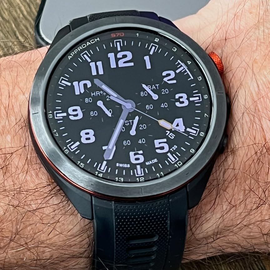 Garmin Approach S70 (Gray, 42mm) Golf GPS Watch Bundle - AMOLED Display, Virtual Caddie & PlaysLike Distance - Includes PlayBetter 5000mAH Portable Charger & Screen Protectors customer photo 1