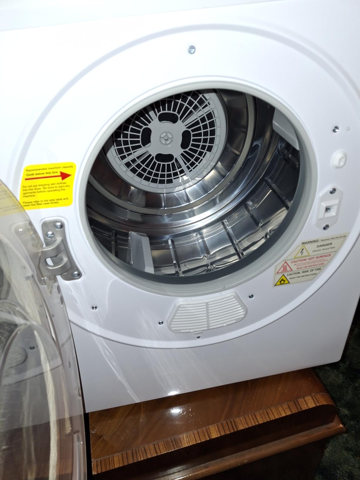 Euhomy Compact Dryer 1.8 cu. ft. Portable Clothes Dryers with Exhaust Duct with Stainless Steel Liner Four Function Small Dryer Machine, Suitable for Apartments, Dorm, RVs, White customer photo 2