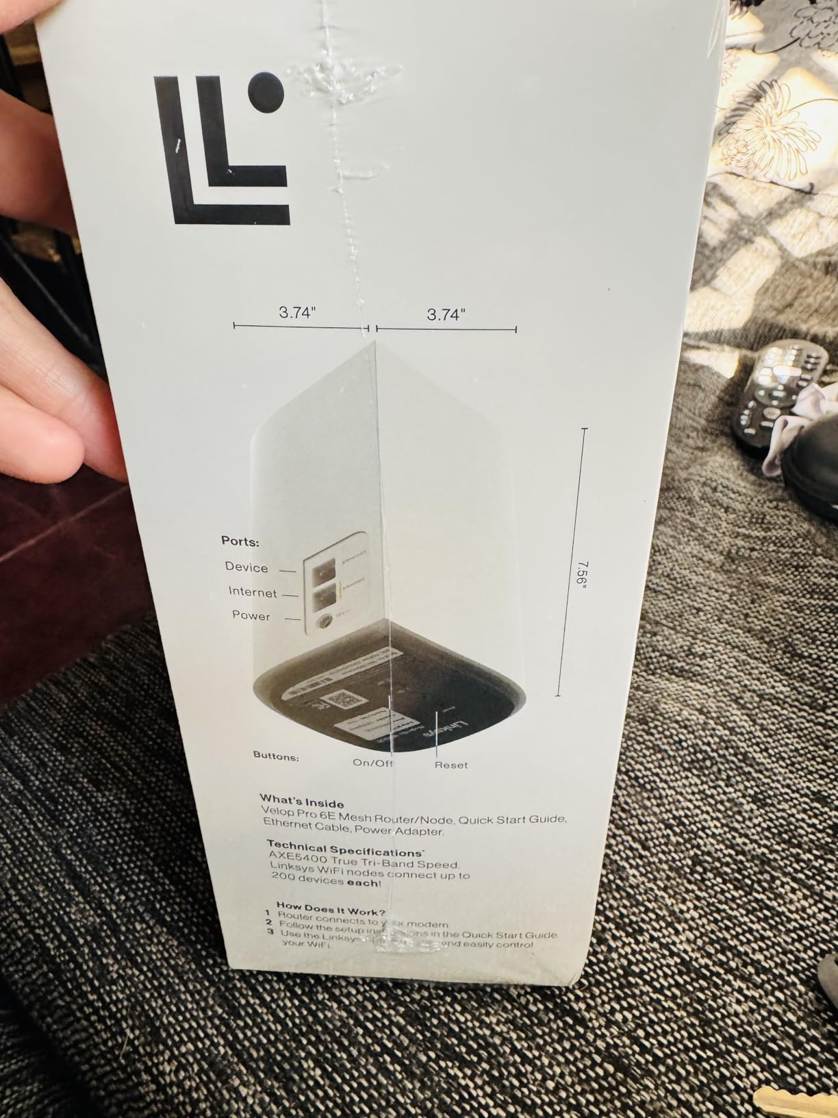 Linksys Velop Pro 6E WiFi Mesh System - One Cognitive Mesh Tri-Band router with 5.4 Gbps (AXE5400) Speed, Coverage up to 3,000 sq ft, Connect 200+ Devices, 1-Pack MXEC621 customer photo 1