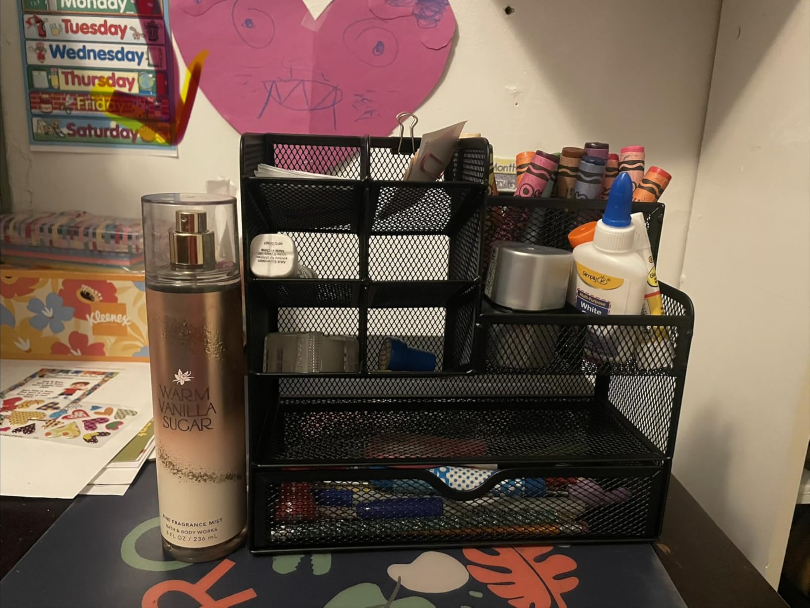 Marbrasse Mesh Pen Holder for Desk, Multi-Functional Pencil Organizer with Drawer, Desk Organizers and Accessories for Office Art Supplies (Black) customer photo 1