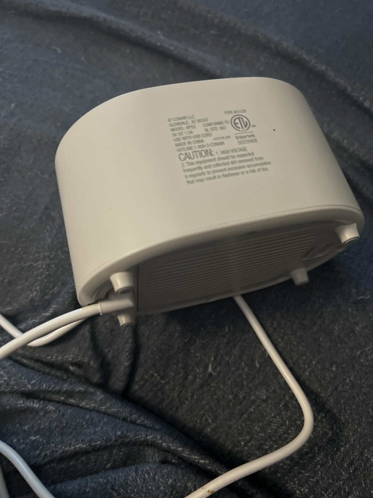 Conair Portable Small Air Purifier, Rechargeable Corded/Cordless, HEPA Air Filter, Allergy Relief, Dust, Pollen, Odor Control, Bedroom, Dorm Room, Small Room customer photo 1