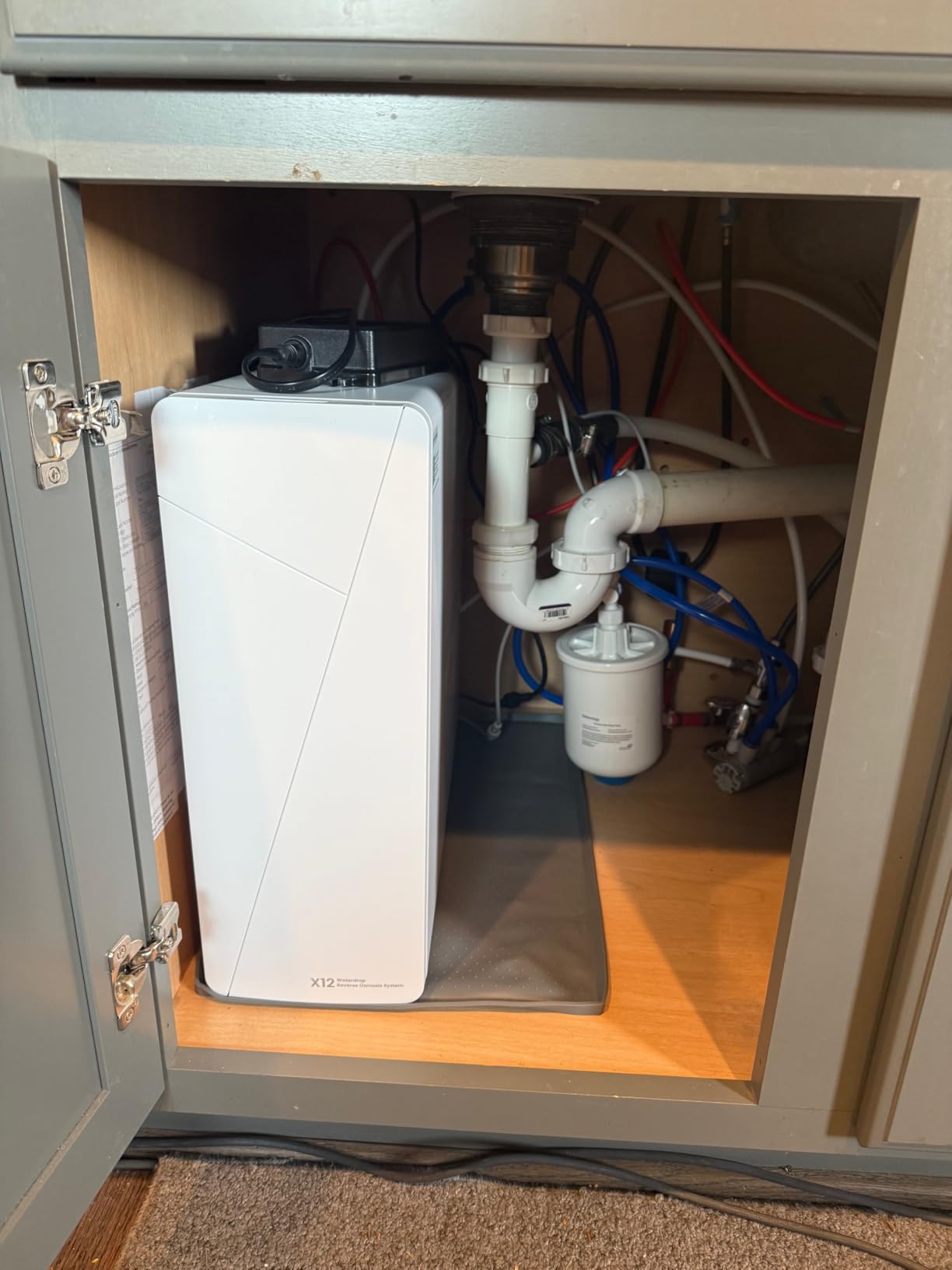 Waterdrop X12 Alkaline Mineral Reverse Osmosis System, NSF/ANSI 42&58&372 Certified, 1200 GPD, 11-Stage Filtration Tankless RO, 3:1 Pure to Drain, UnderSink, Smart Stainless Steel Faucet, BPA Free customer photo 2