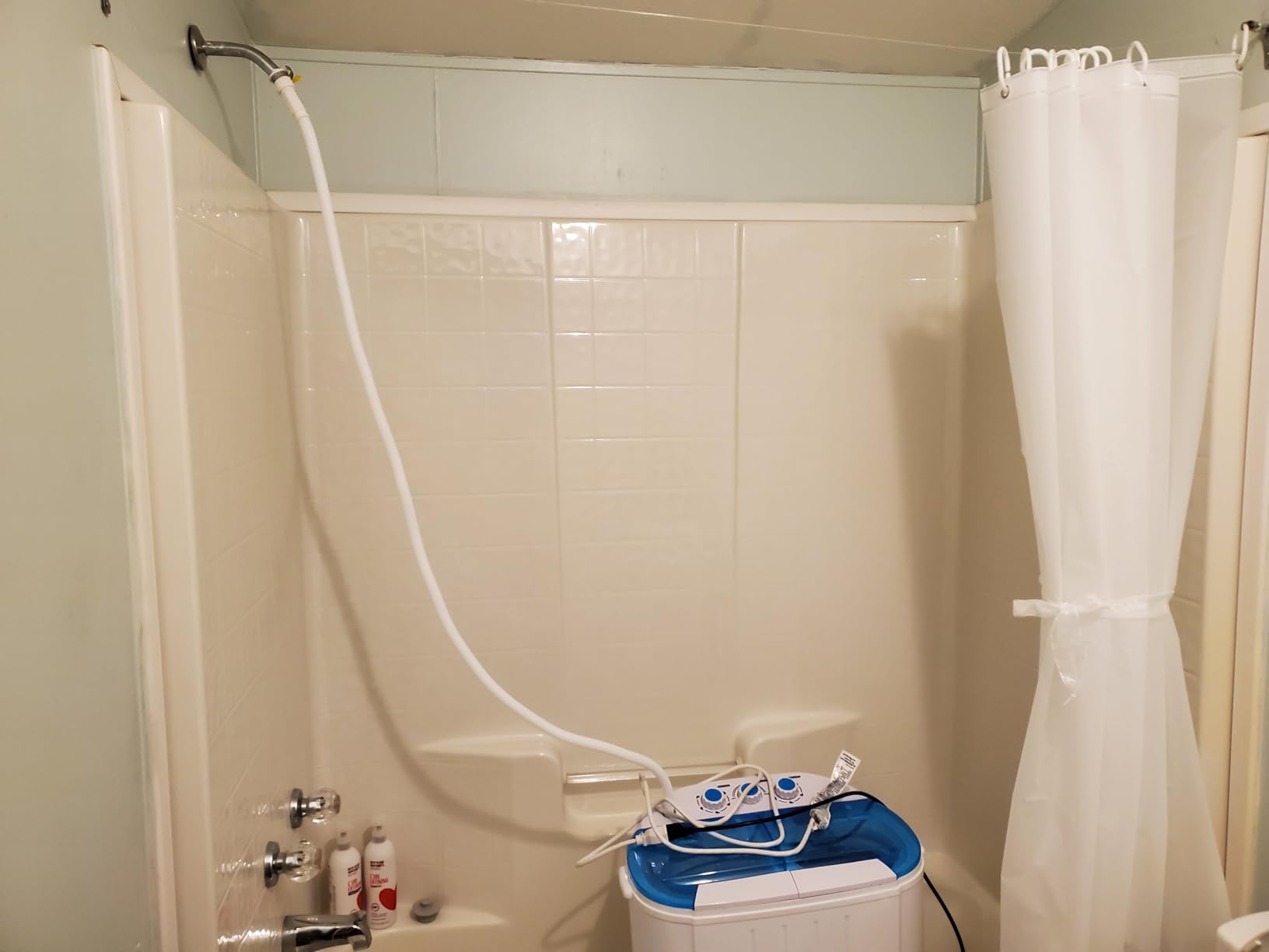 VCJ Portable Washing Machine, Twin Tub Washing Machine Laundry Compact Washer spinner Combo with 14lbs capacity, 9Lbs Washer and 5Lbs Spinner dryer for Apartments RVs and Dorms customer photo 2