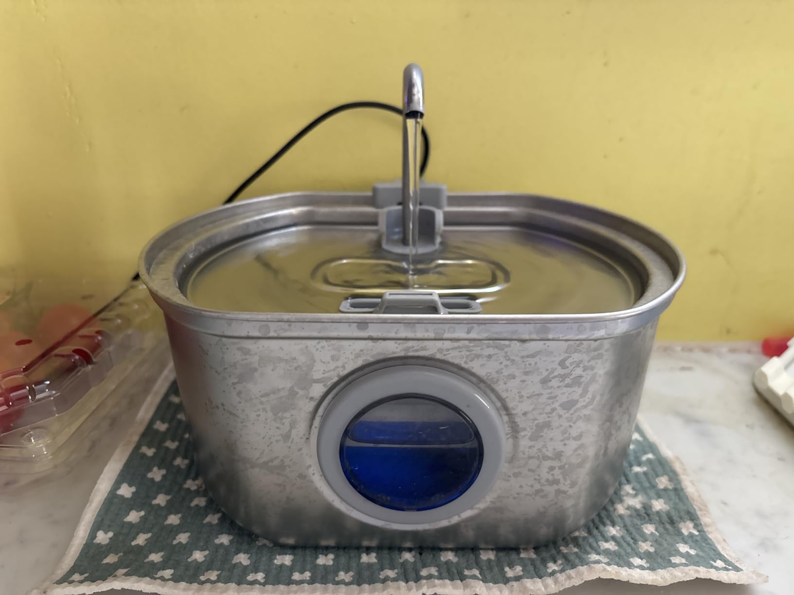 Cat Water Fountain Stainless Steel: 108oz/3.2L Cat Fountain for Drinking customer photo 1