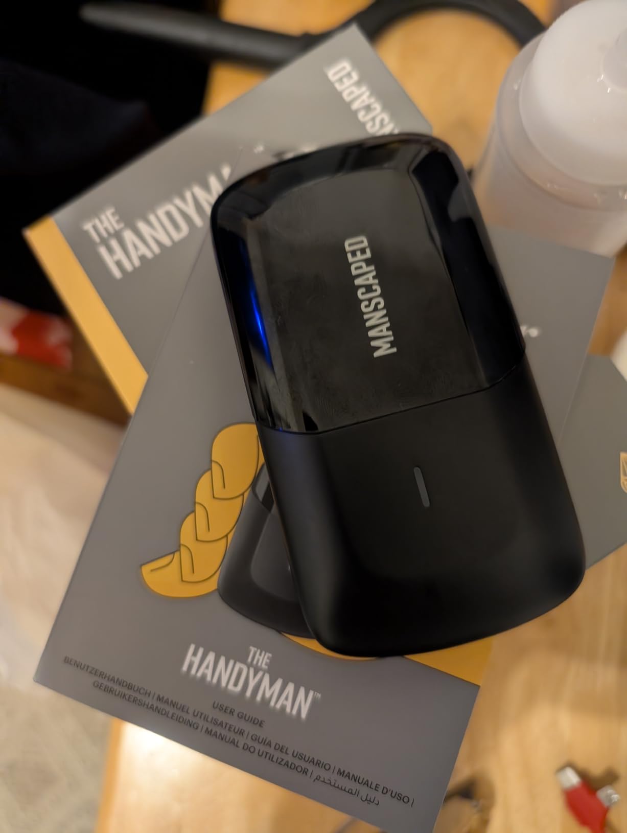MANSCAPED® The Handyman™ Compact Face Shaver - Portable Men's Travel Facial Hair Groomer, USB-C Rechargeable Razor, Electric Foil Face Shaver, Waterproof, Cordless, Dual-Action SkinSafe® Foil Blades customer photo 1