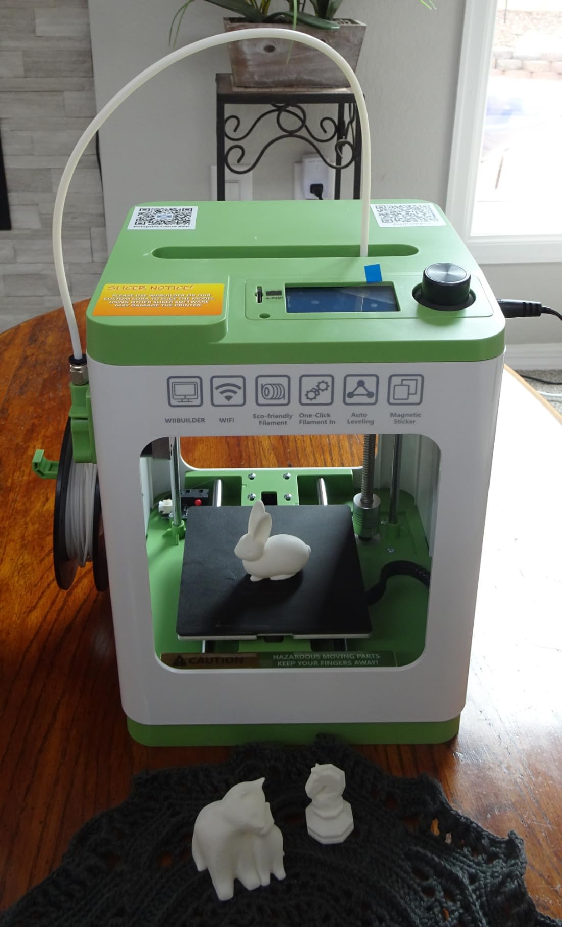Fully Assembled Mini 3D Printer for Kids and Beginners - Complete Starter Kit with Auto Leveling 3D Printing Machine, 10M PLA Filament, and SD Card - WiFi 3D Home Printer for MAC Windows Linux (Green) customer photo 1