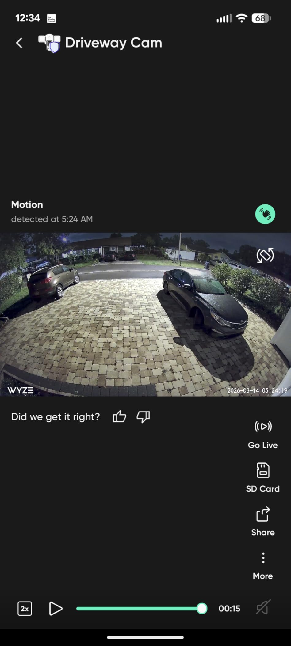 WYZE Floodlight Camera v2, Security Camera Outdoor, 2K HD with Color Night Vision, 2800-Lumen LEDs, 160° Wide View, 105dB Siren, Works with Alexa & Google Assistant, Wired, Free Expert Support customer photo 2