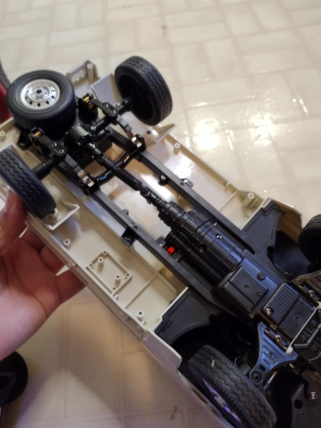WPL D12 RC Car 1/10 RC Drift Car RTR Remote Control Car, Kei Truck Crawler Off Road 2.4G with Proportional Throttle Steering 260 Motor Rear Drive Hobby Grade Toy Adult Age 16+ customer photo 2