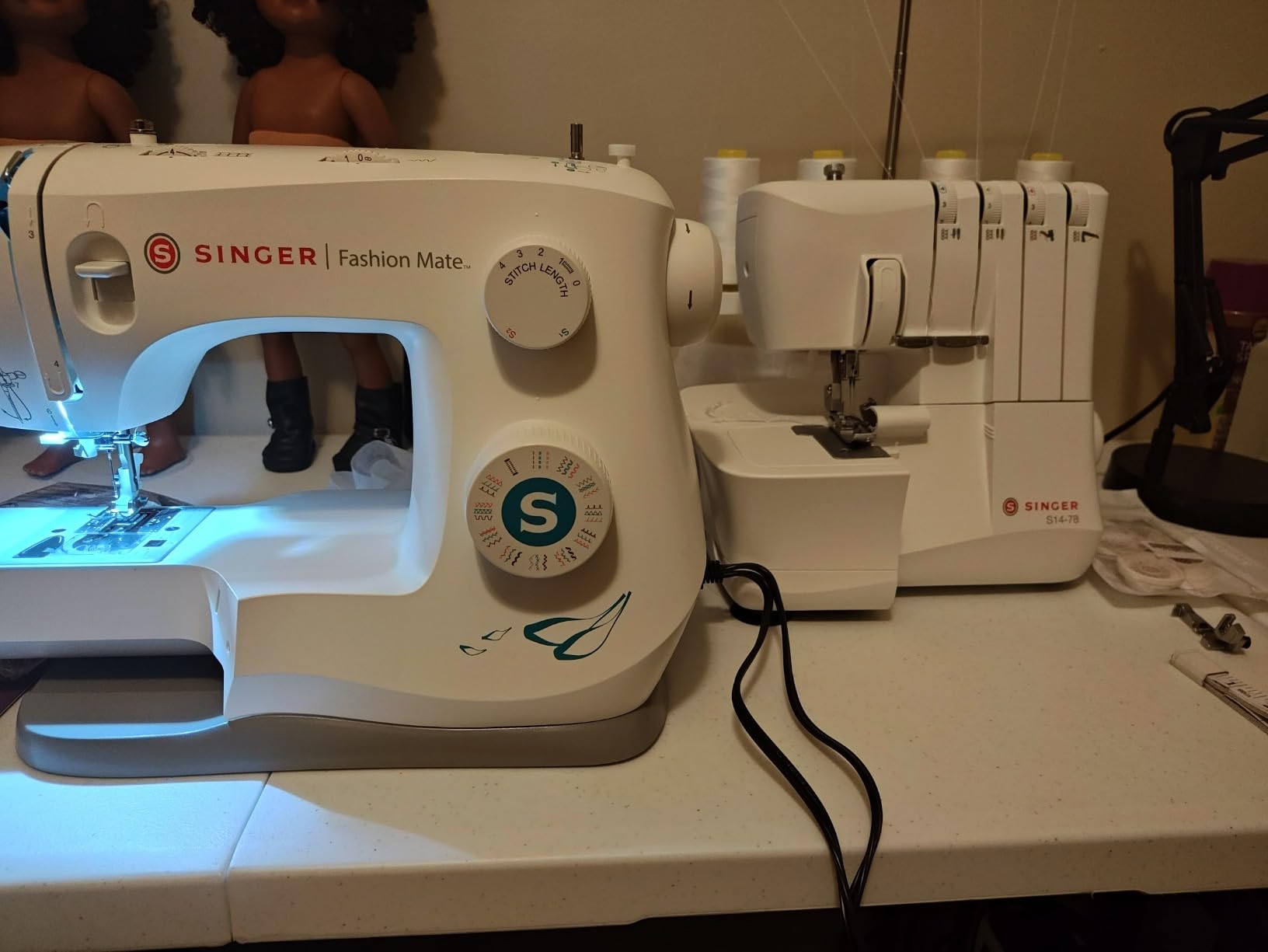 SINGER S14-78 Serger with Accessory Kit | Overlock Machine with 2-3-4 Stitch Capability, 1200 Stitches/Minute, Differential Feed, LED Light & Free Arm, White customer photo 1