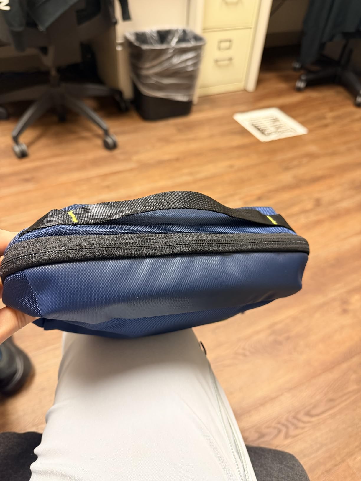 tomtoc Travel Cable Organizer Pouch, Electronics Accessories Organizer Portable Waterproof Double Accessories Carry Case for Cord, Charger, Cables, USB Drive, Black customer photo 1