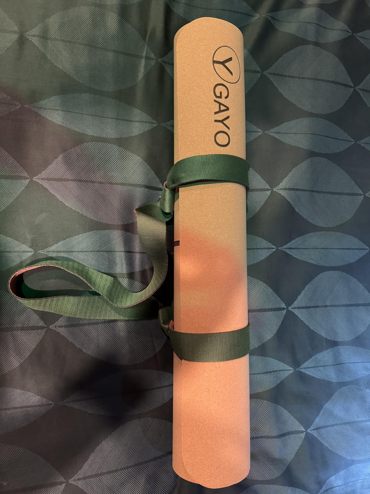 Y O Gayo Premium Yoga Cork Mat | 5mm Thick Natural Tree Rubber Base and Bigger Mat for Extra Support, Alignment lines for Guidance | Non-Slip, Sustainable customer photo 1