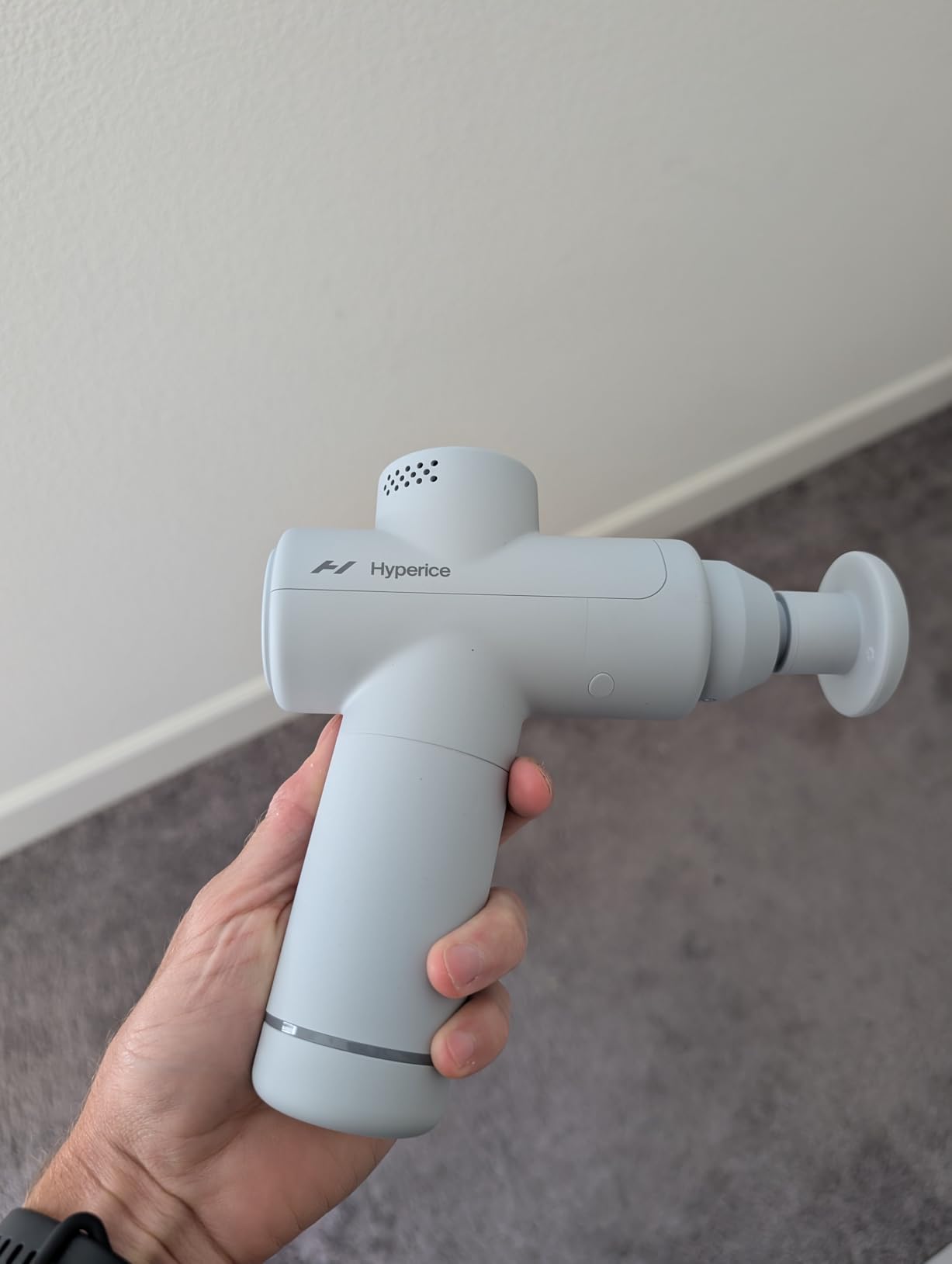 Hypervolt Go 2 - Black - Featuring Quiet Glide Technology - Handheld Percussion Massage Gun - 3 Speeds, 2 Interchangeable Heads - Helps Relieve Sore Muscles and Stiffness customer photo 1