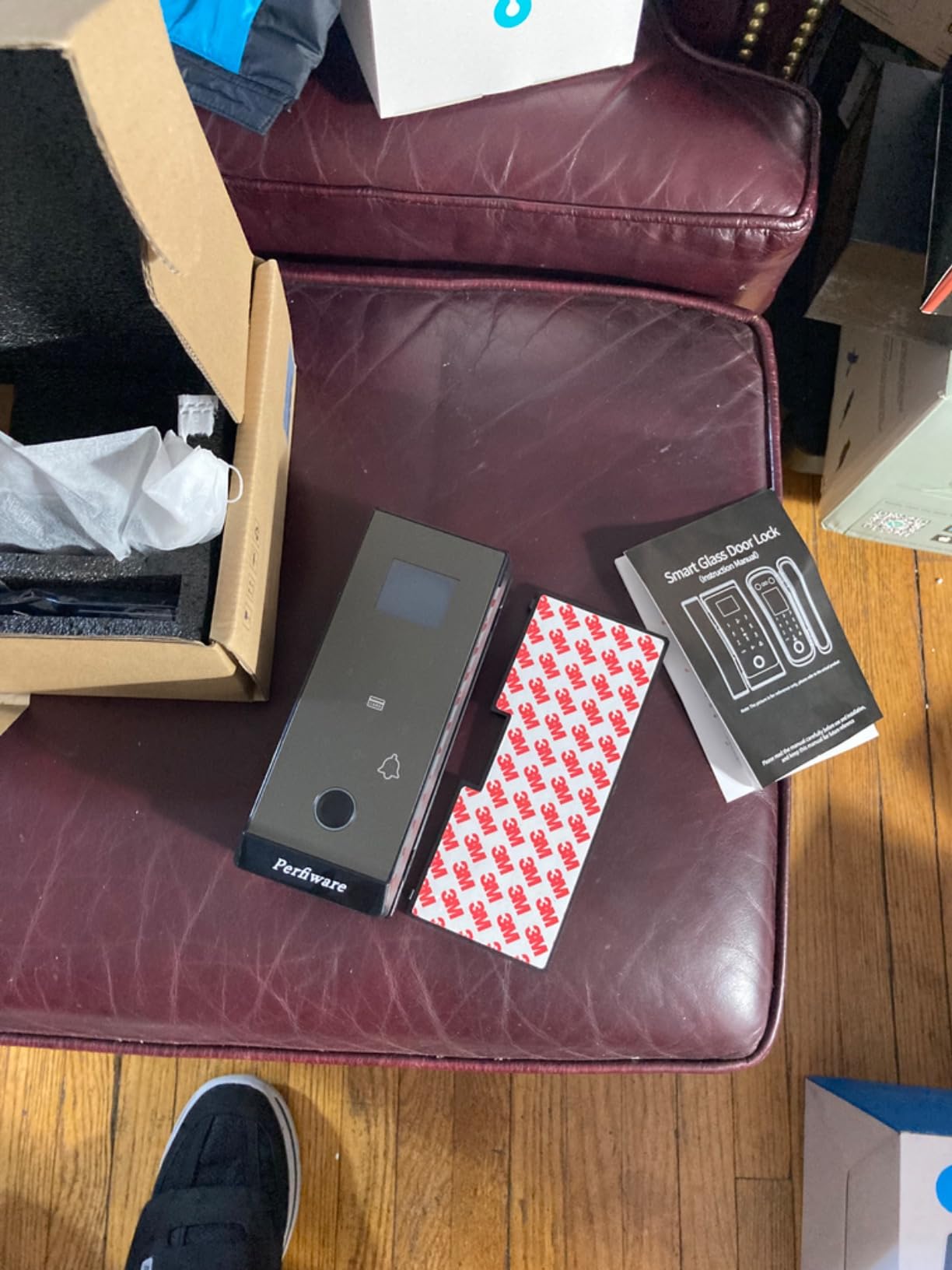 Smart Glass Door Locks, Perfiware Biometric Fingerprint 4in1 Glass Gate Locks LG2215, No Drill Keyless Entry Door Locks, Great for Home, Window, Front Door, Green House, Cabinet, Office, Hotel customer photo 2