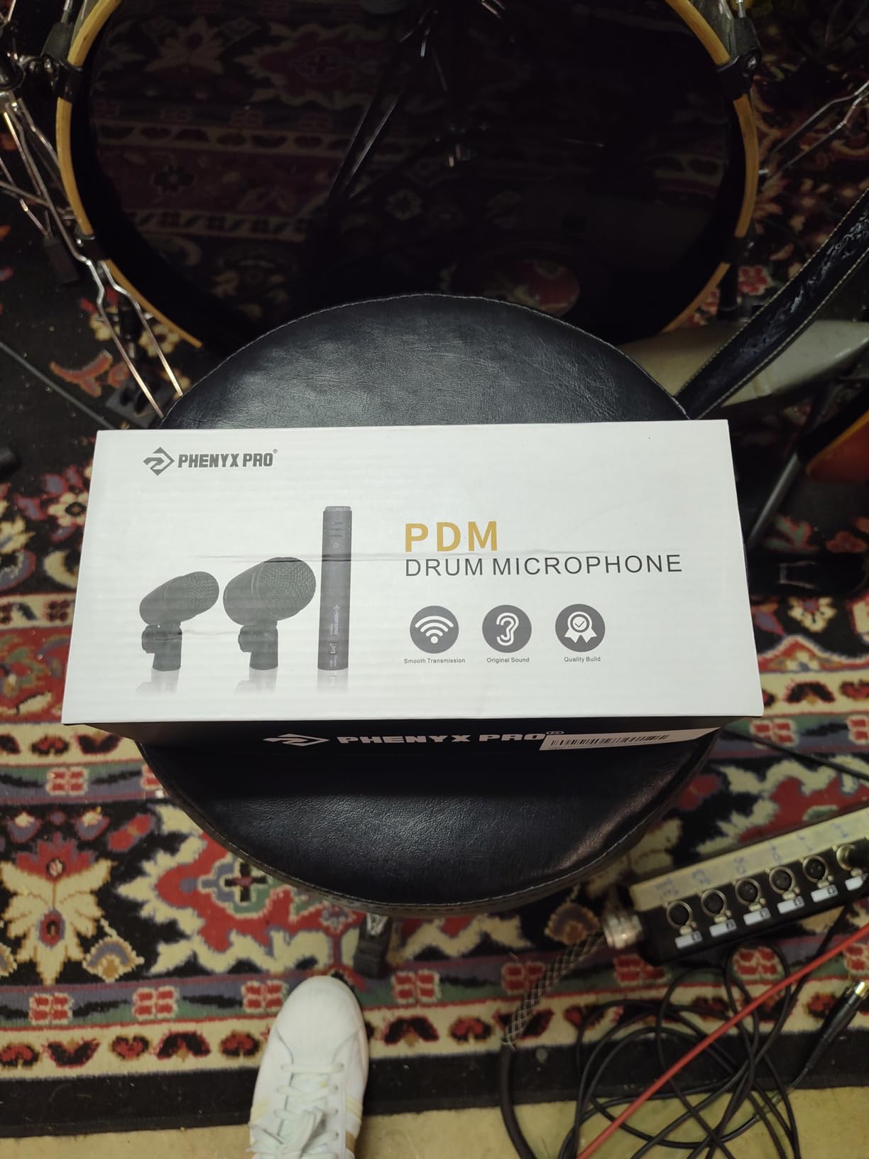 Phenyx Pro PDM35 Overhead Condenser Microphone, Cardioid Microphone with Wide Frequency Response Range, XLR Connector, Pencil Stick Condenser Mic for Hi-Hat, Percussions, and String Instruments customer photo 2