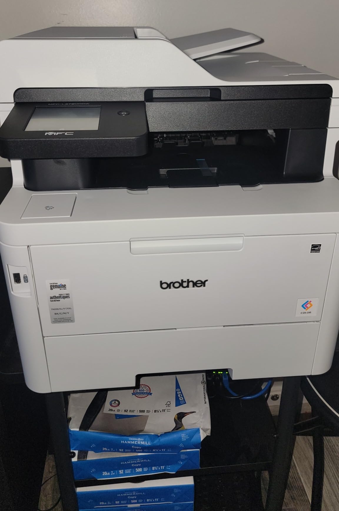 Brother MFC-L3780CDW Wireless Digital Color All-in-One Printer with Laser Quality Output, Single Pass Duplex Copy & Scan | Includes 2 Month Refresh Subscription Trial customer photo 1