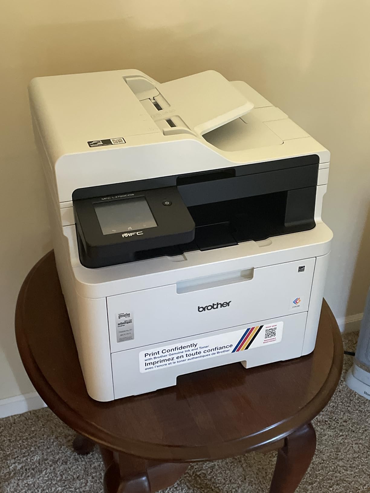 Brother MFC-L3720CDW Wireless Color Laser Printer with Scanner, Copier and Fax | Auto Duplex and 250-Sheet Capacity | Includes Refresh Subscription Trial customer photo 1