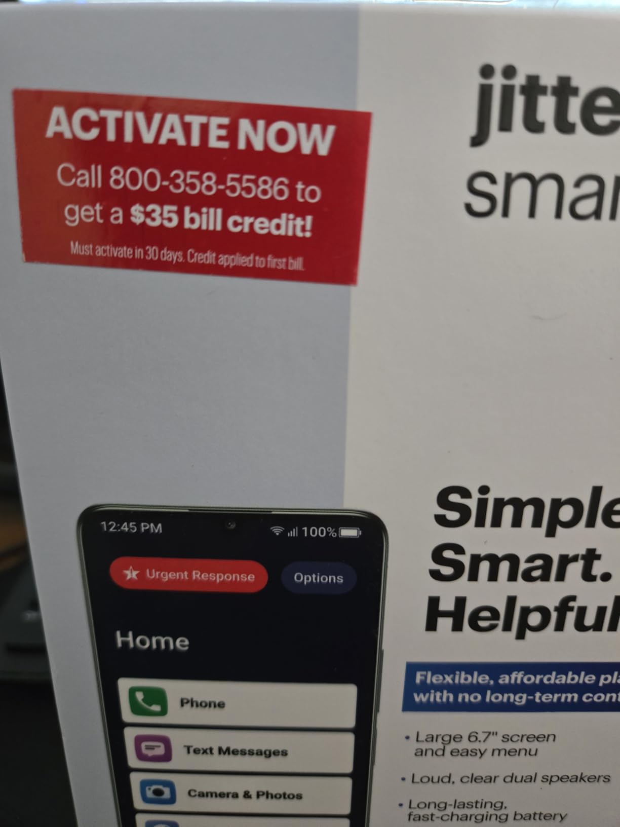 LIVELY Jitterbug Smart4 Smartphone for Seniors - Cell Phone for Seniors - Not Compatible with Other Wireless Carriers - No SIM Needed - Must Be Activated Phone Plan customer photo 1