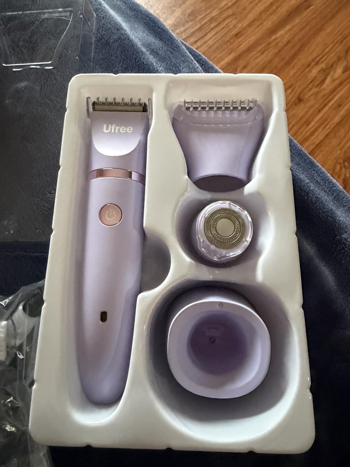 Ufree Bikini Trimmer Electric Razors for Women, Rechargeable Pubic Body Hair Trimmer Electric Shaver for Legs Body Hair, Bikini Shaver IPX7 Waterproof, Gifts for Women, Purple customer photo 2