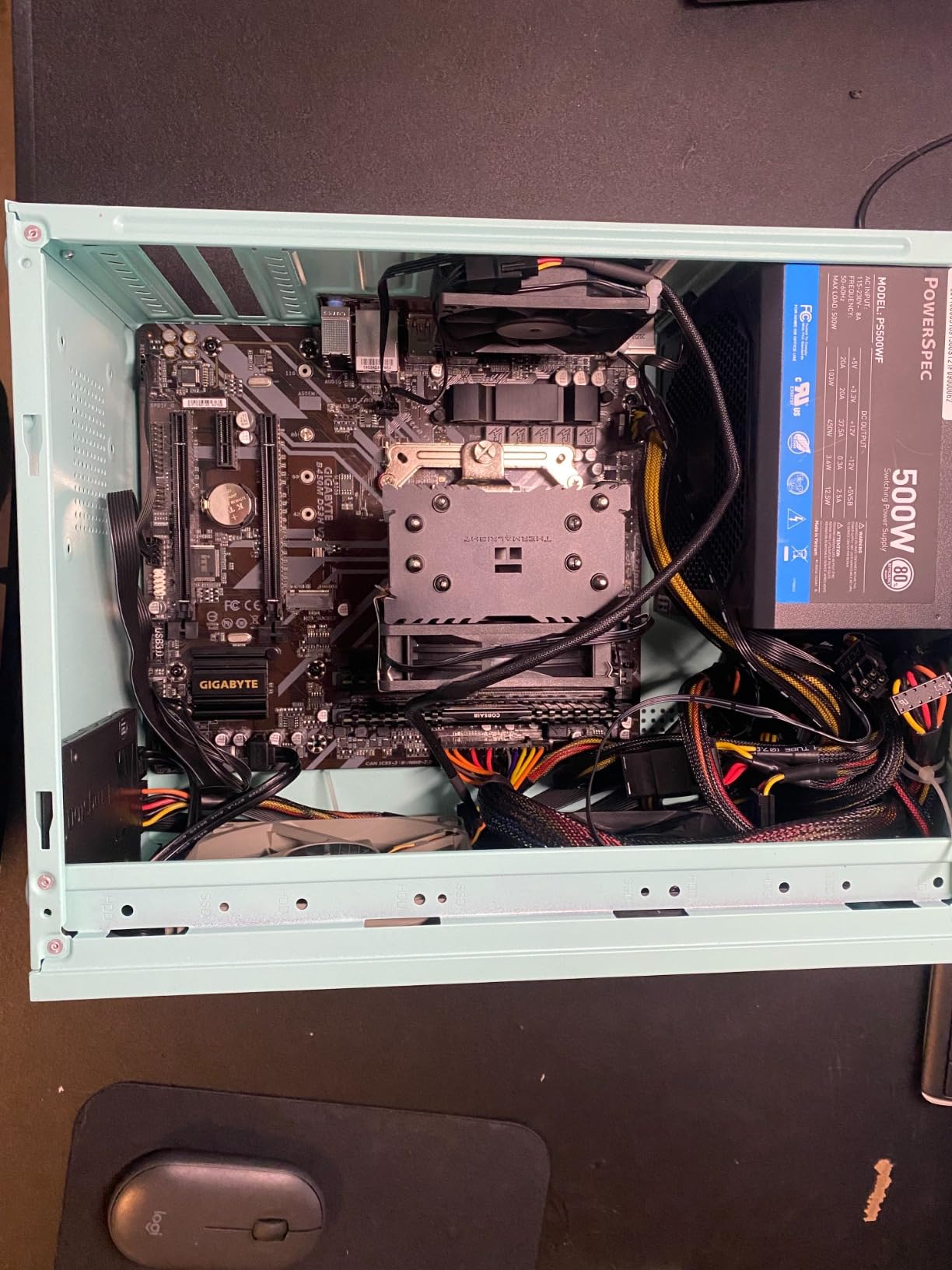 Matx Case:High Airflow Micro ATX Case, Support MATX, Mini-ITX, Micro ATX Case Slim with USB3.0x1 I/O Port, Black with 80MM Fans customer photo 2