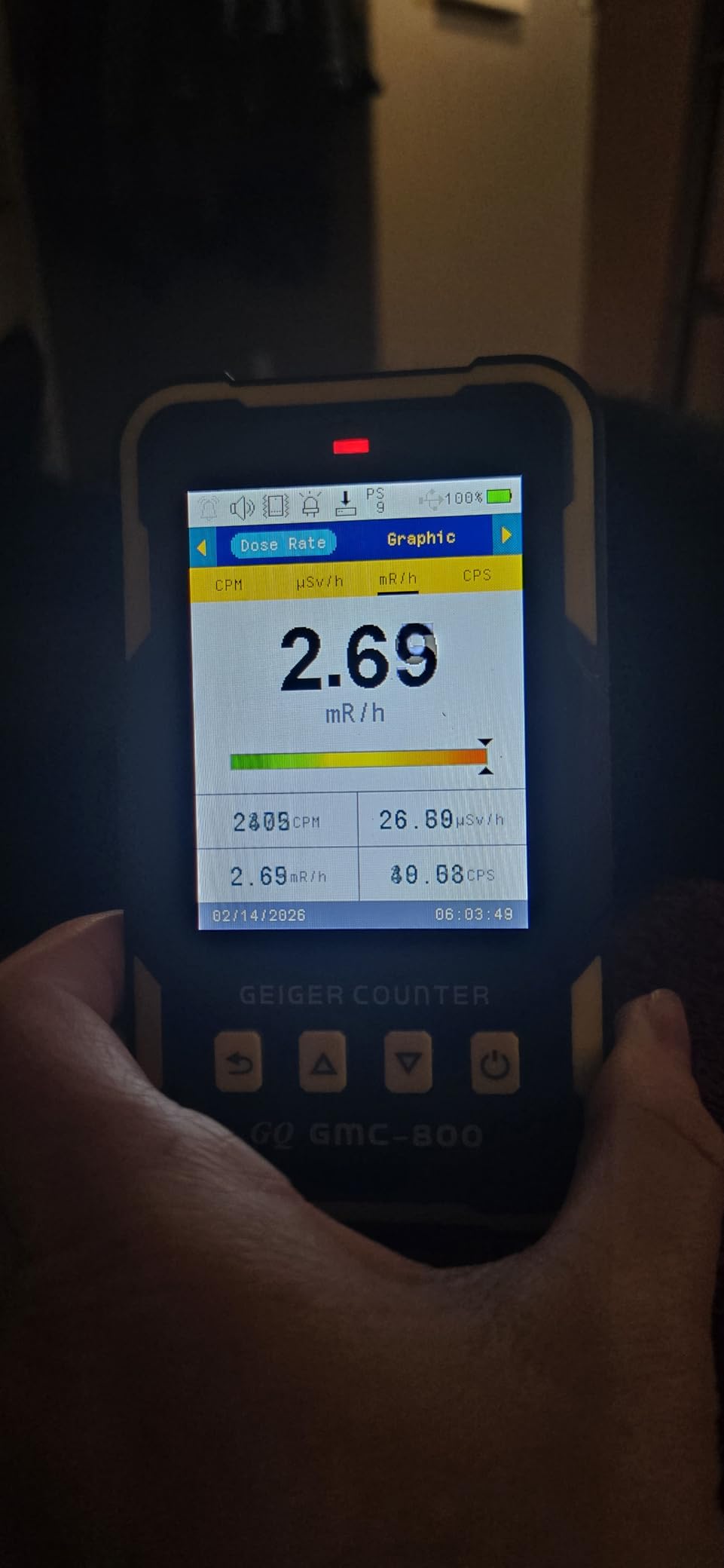 Nuclear Radiation Detector GQ GMC-800 Geiger Counter USA Design Product US National Standard Large Color LCD Display 5 Alarm Types Dosimeter customer photo 1