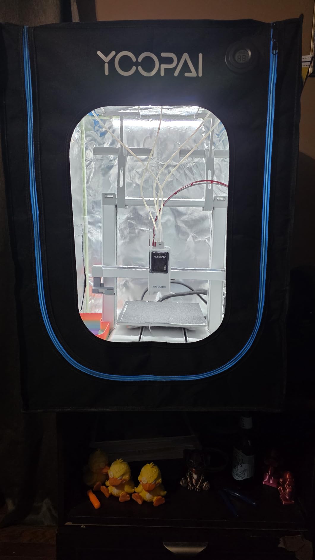 3D Printer Enclosure with Ventilation Kit, LED Light,Thermo-Hygrometer, Premium Fireproof Dustproof Tent Constant Temperature Protective Cover for Creality Ender 3 V3 SE/KE/Ender 3/3 Pro/3V2/3S1/Neo customer photo 1