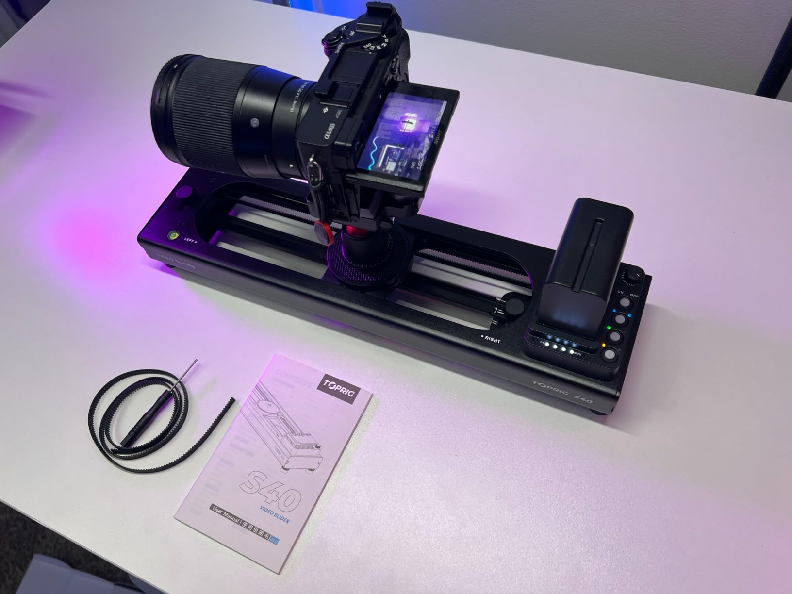 Accsoon Toprig S40 Motorized Camera Slider 40cm/16 App Wireless Control Carbon Fiber Dolly Rail Slider customer photo 2