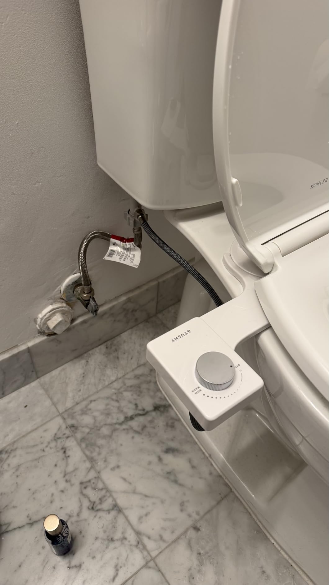 TUSHY Fresh Cool Water Bidet: Ultra Slim Toilet Seat Attachment (Non-Electric Self-Cleaning Hygienic Nozzle) Easy DIY Install <10 Min | Adjustable Water Pressure, Bamboo Knob customer photo 2