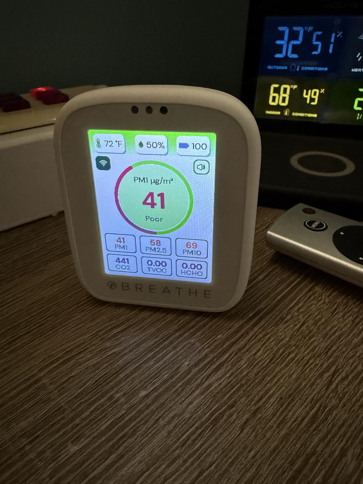 BREATHE Airmonitor Plus: Smart Air Quality Monitor Indoor - 8-in-1 CO2 Meter, Formaldehyde Detector, VOC Meter, PM1/2.5/10, Temperature & Humidity - Air Quality Tester for Home with App customer photo 2