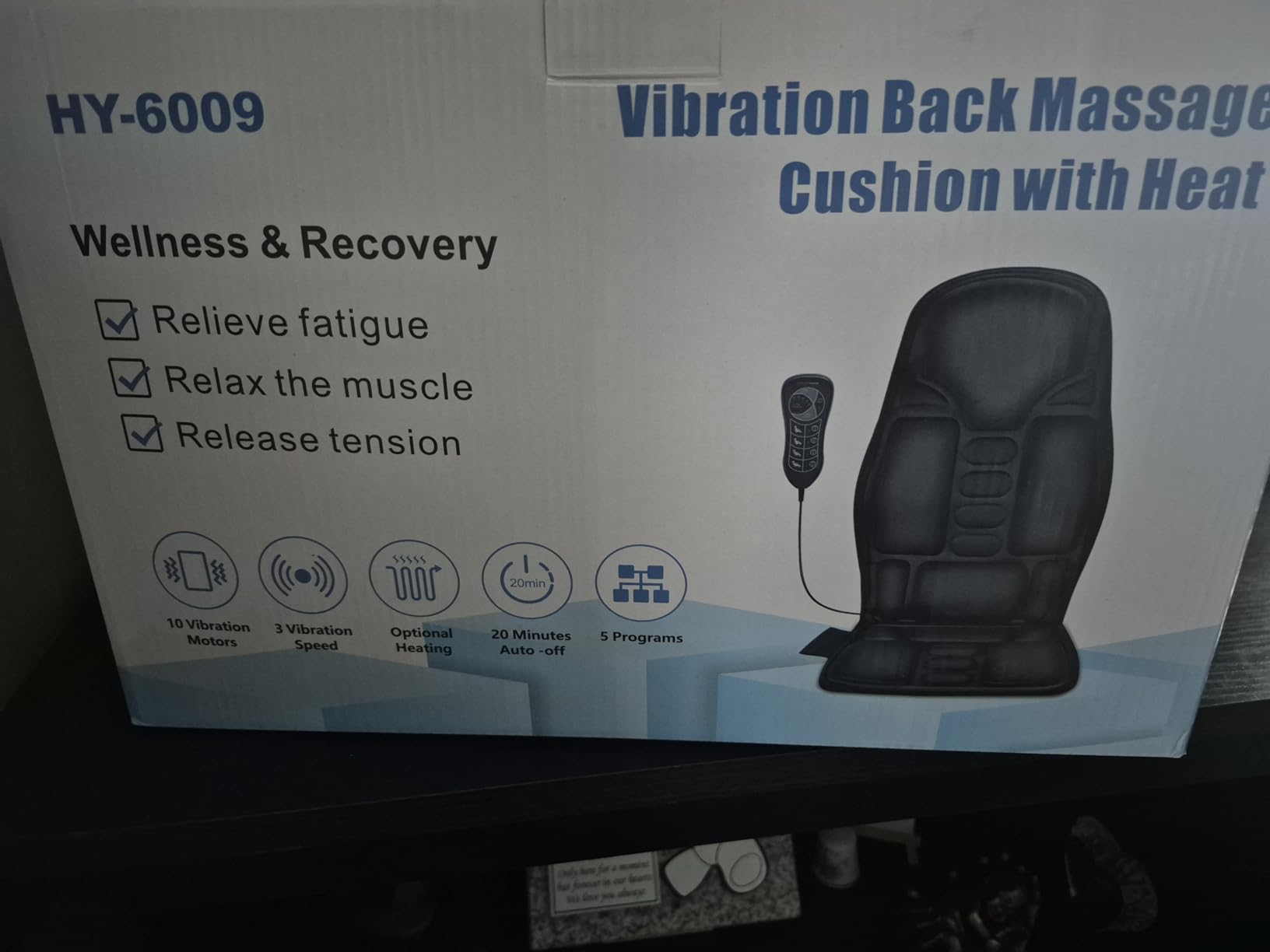 SLOTHMORE Vibration Back Massager for Chair with Heat, Multi-Zone Massage Seat Cushion, Full Back & Seat Coverage, Adjustable Modes, Comfortable Pad for Office & Home customer photo 1