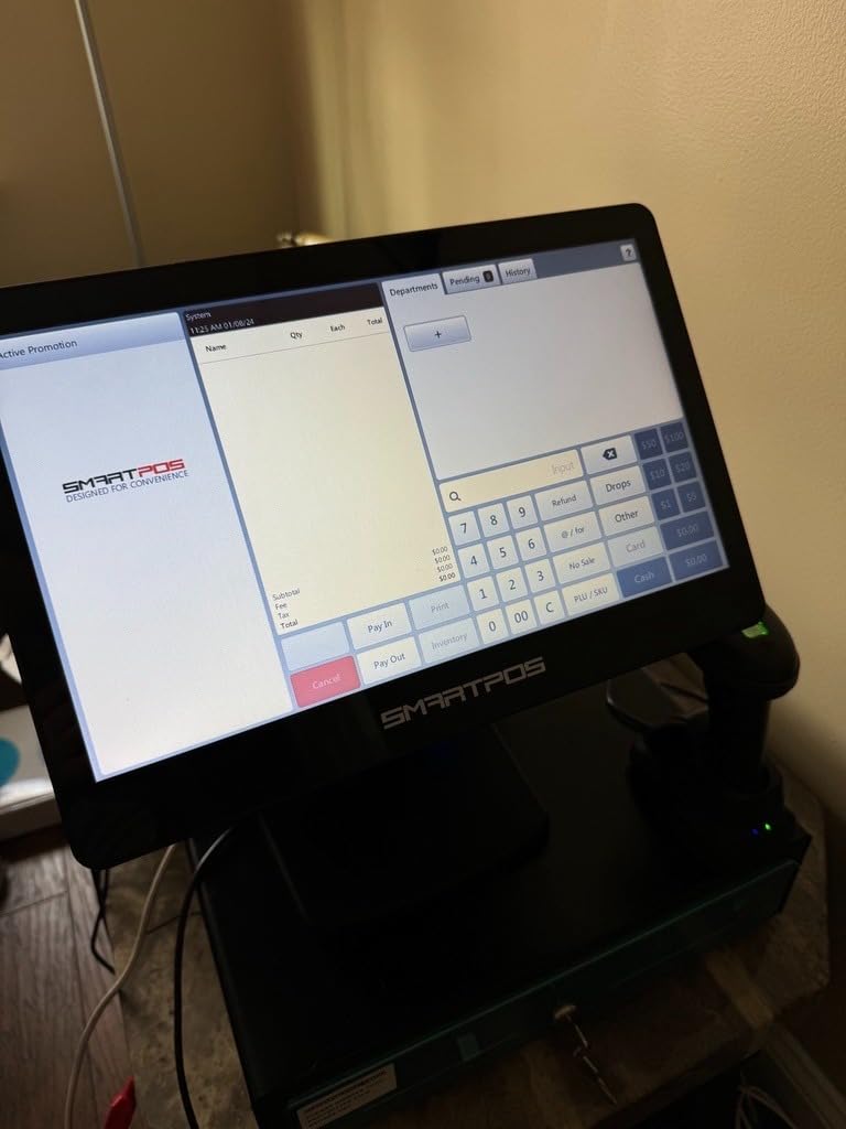 All-in-One SmartPOS-129 Professional Cash Register for Small Business, POS Bundle Includes: Cashier Touch Screen Monitor, Customer-Facing Display, Cash Drawer, Thermal Printer, 2D Barcode Scanner customer photo 2