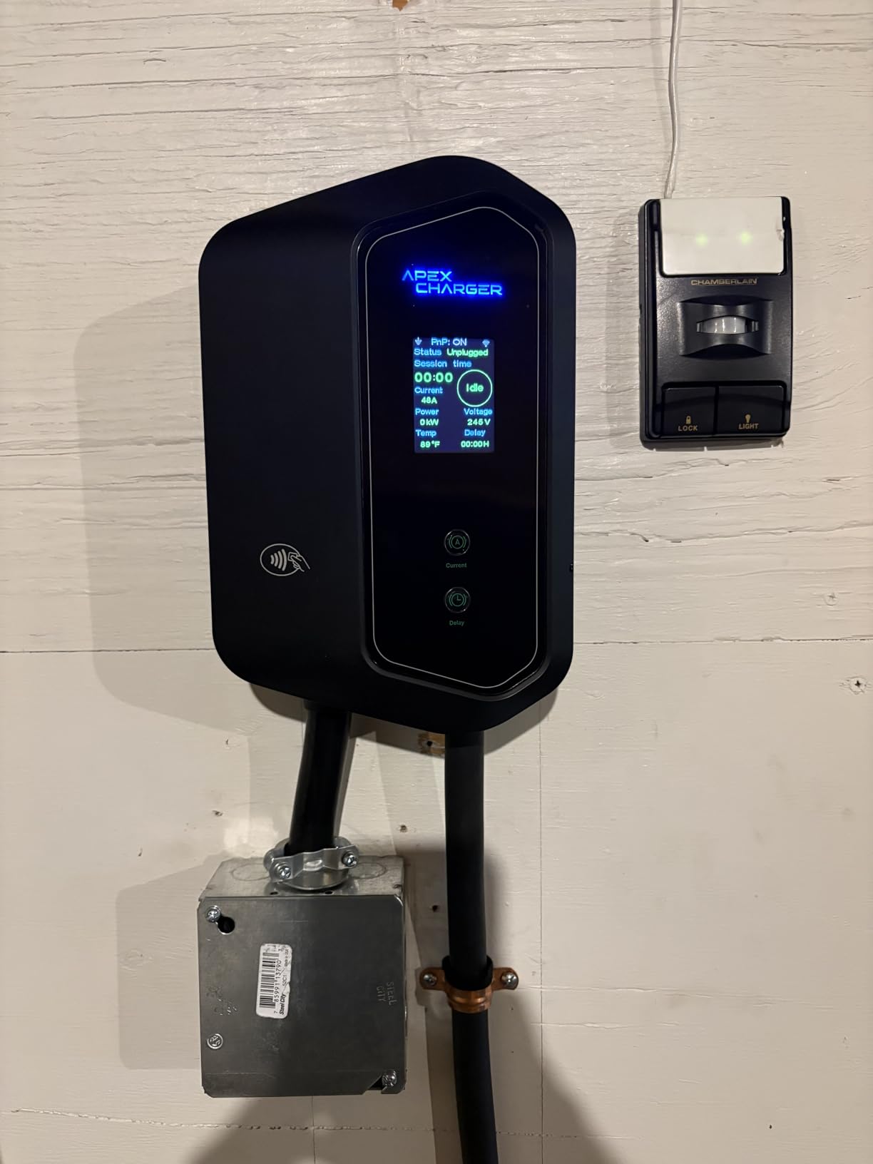 MACH 1: Fast 48 Amp Level 2 EV Charger, Wall-Mount Electric Vehicle Charging Station, 200-240V Hardwire or NEMA 14-50, J1772 car Connector & Tesla NACS, Indoor/Outdoor, 30ft Cable customer photo 2