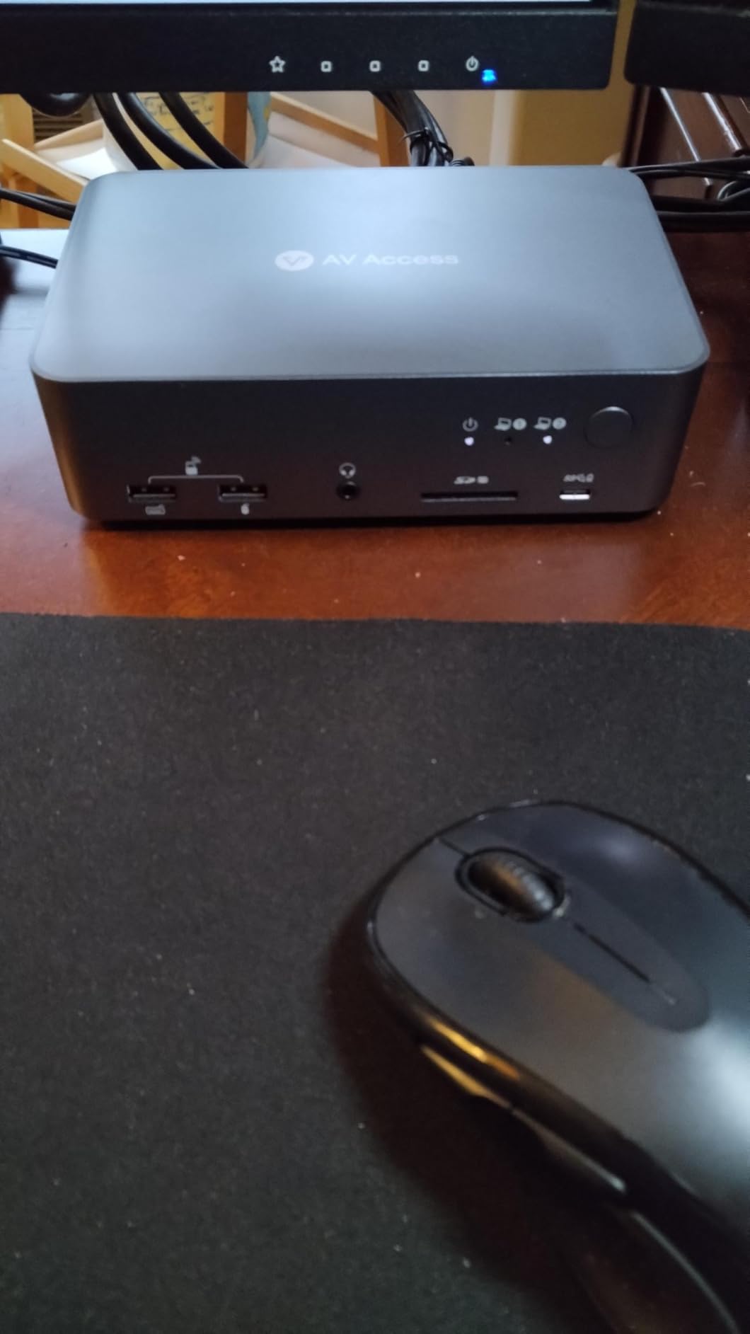 AV Access KVM Switch Dock 2 Monitors 2 Laptops, 4K KVM Switch Dual HDMI Monitor, 2 USB-C MST Ports, 60W PD for Each PC, 1G Ethernet, EDID Emulation, 2K@144Hz,1080P@240Hz,Ideal for Home Office & Gaming customer photo 1