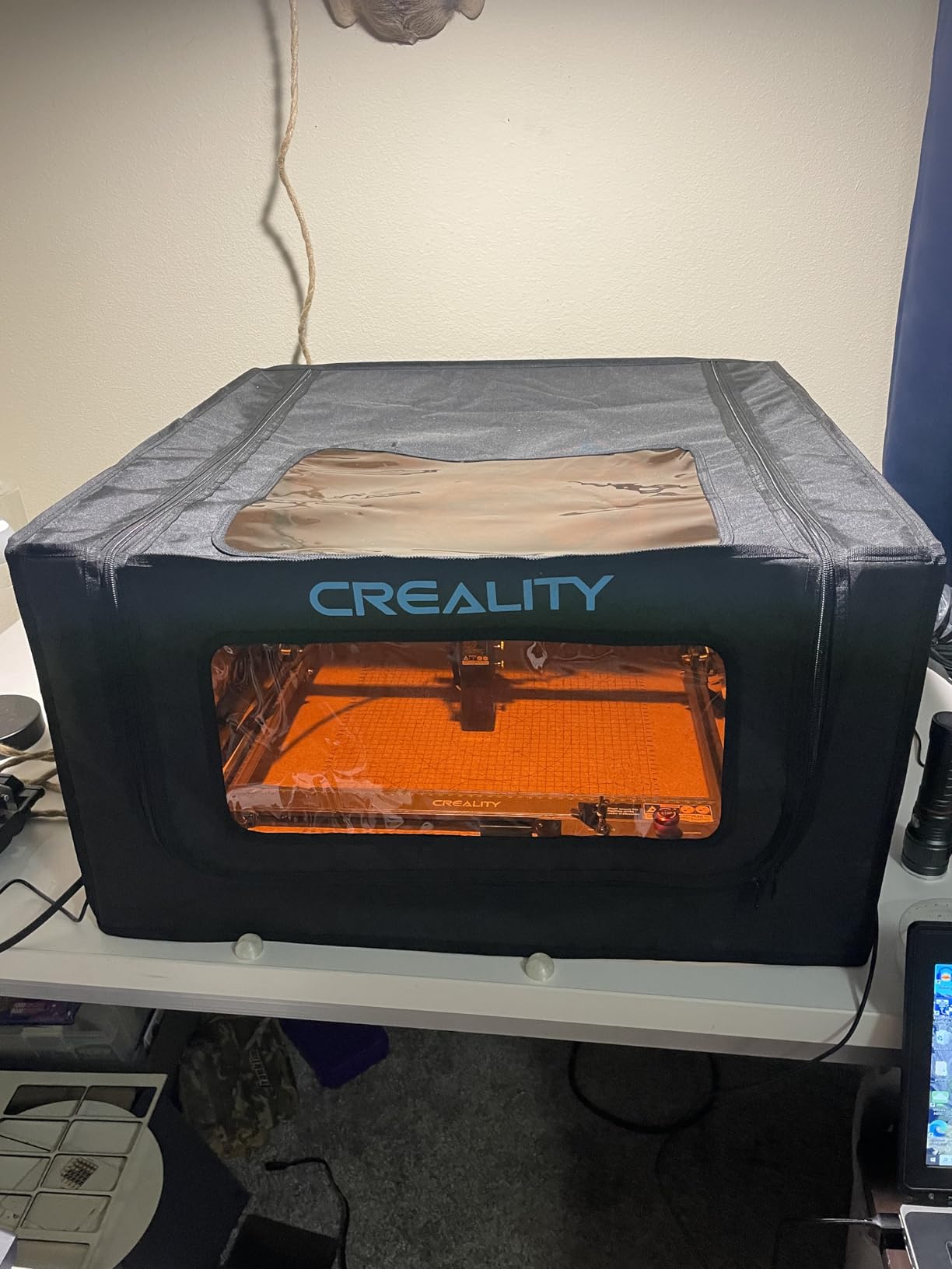 Creality 10W Laser Engraver, Falcon Pro with 3-in-1 Laser for Wood Engraving, 72000mW Efficient Laser Engraving Machine Fit, for Wood, Metal, Paper, Acrylic, Leather, Glass Tumbler Ring, 17