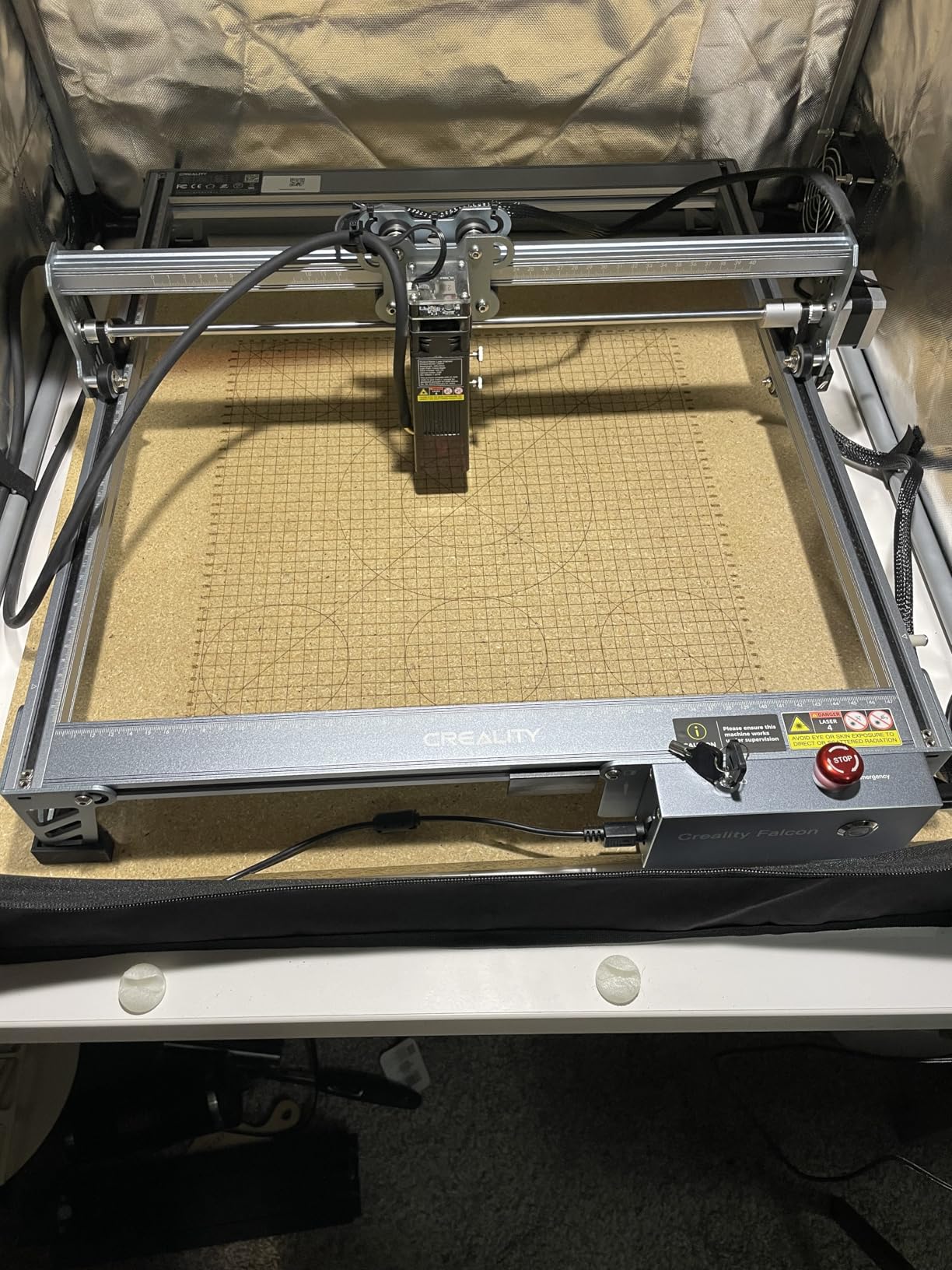 Creality 10W Laser Engraver, Falcon Pro with 3-in-1 Laser for Wood Engraving, 72000mW Efficient Laser Engraving Machine Fit, for Wood, Metal, Paper, Acrylic, Leather, Glass Tumbler Ring, 17