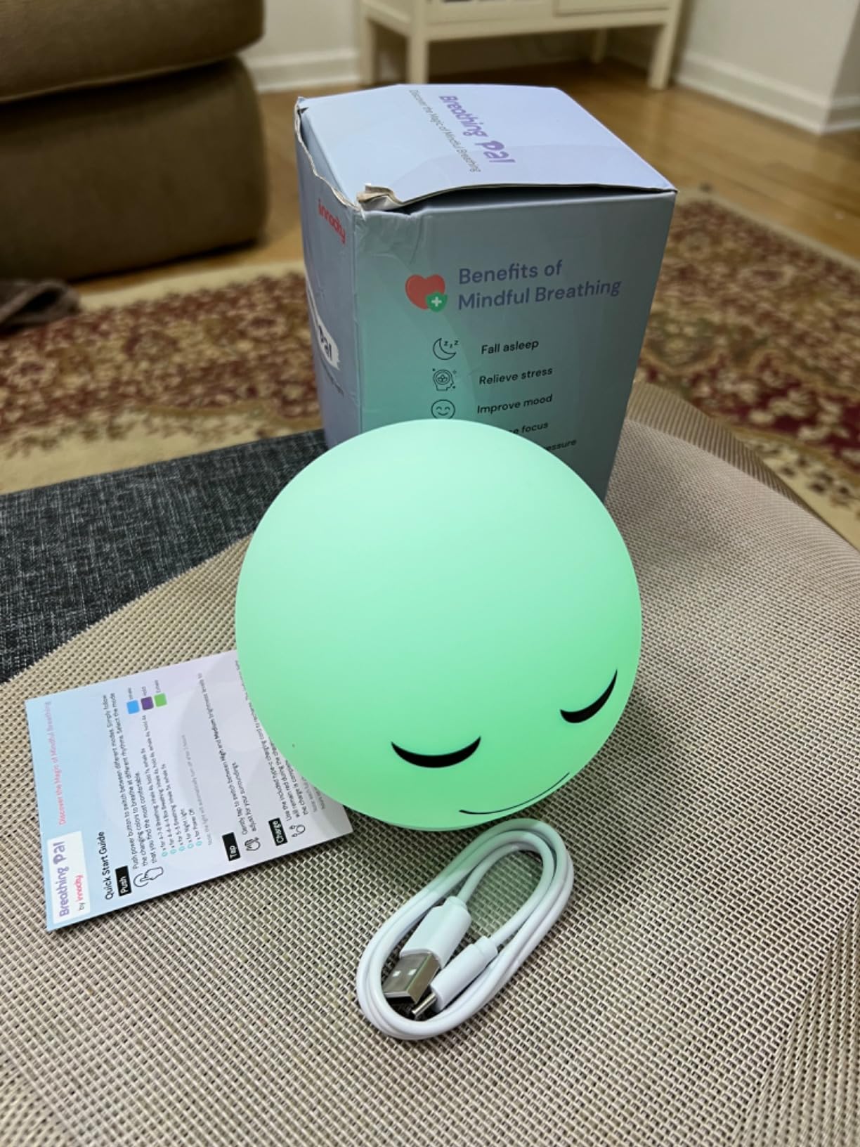 Breathing Pal 'Kyle' - Mindfulness Breathing Light, Guided Visual Meditation Breathing Light, Anxiety Relief Items for Calm Down Corner/Meditation/Sleep for Adult & Kid customer photo 1