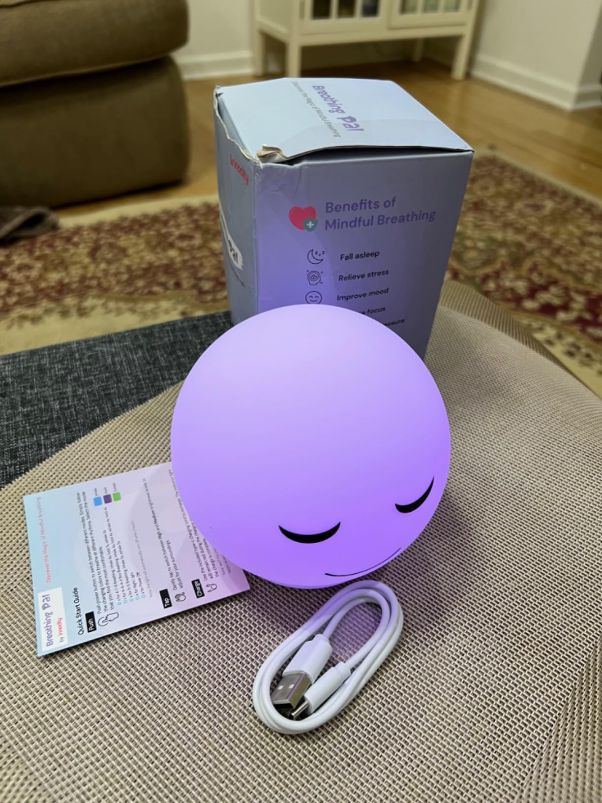 Breathing Pal 'Kyle' - Mindfulness Breathing Light, Guided Visual Meditation Breathing Light, Anxiety Relief Items for Calm Down Corner/Meditation/Sleep for Adult & Kid customer photo 2