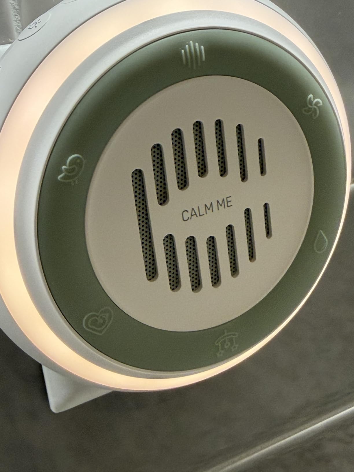 Wall Plug in White Noise Sound Machine for Office Privacy & Noise Canceling, White Noise Machine for Sleeping Adults & Baby, Therapy Noise Blocker with 20 Soothing Sounds & Nightlight by Calm Me. customer photo 2