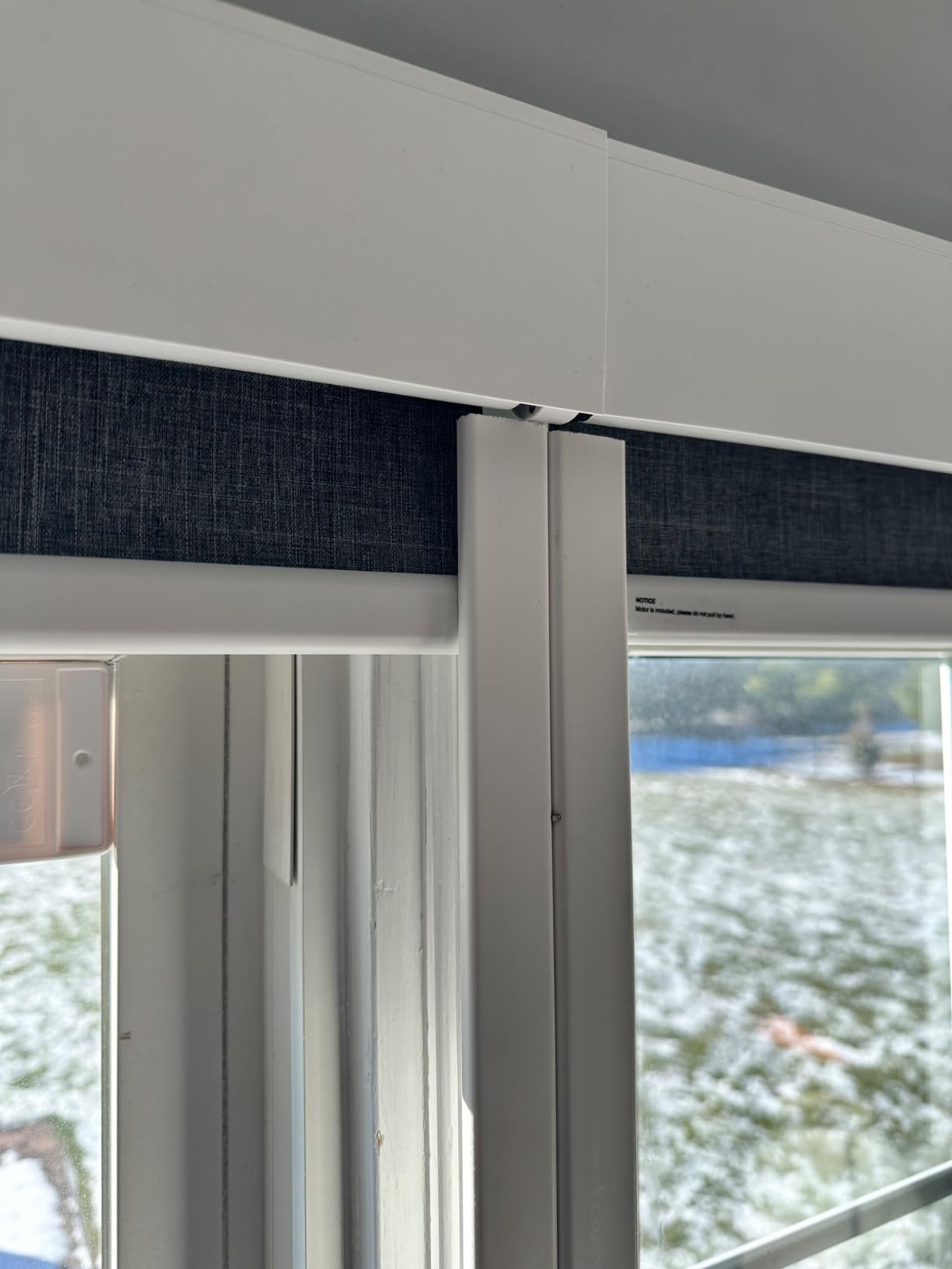 Motorized Blinds with Remote, [Free Solar Panels] Cordless Smart Blinds with Valance Cover, Blackout Electric Blinds with Remote Control, Automatic Roller Shades customer photo 1