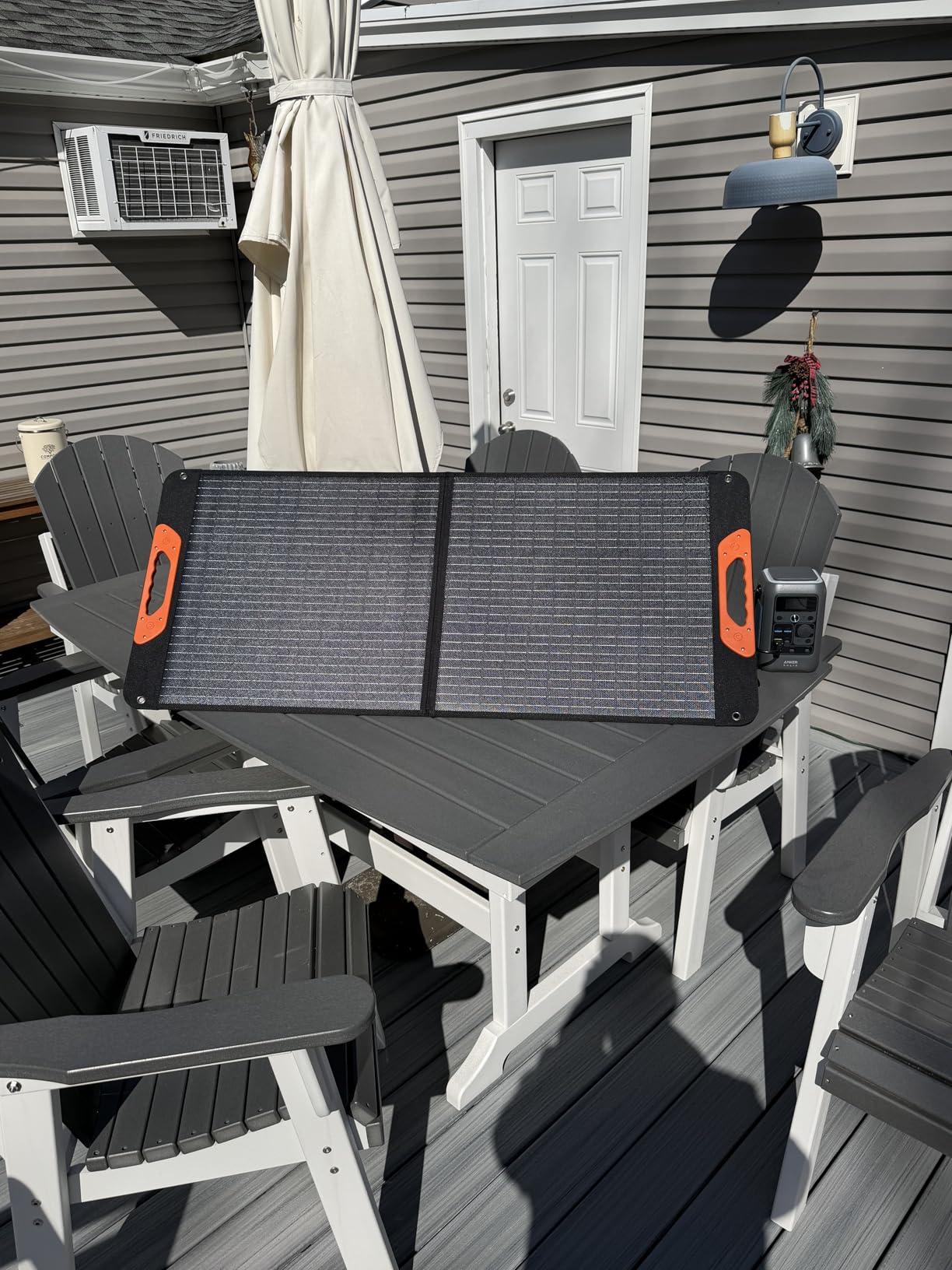 100W Portable Solar Panel with 5-in-1 Cable, 23.5% Efficiency Mono Foldable Solar Charger for Jackery 300/Ecoflow River/Anker Solix, IP67 Waterproof Offgrid Power for Camping RV Battery Backup customer photo 1