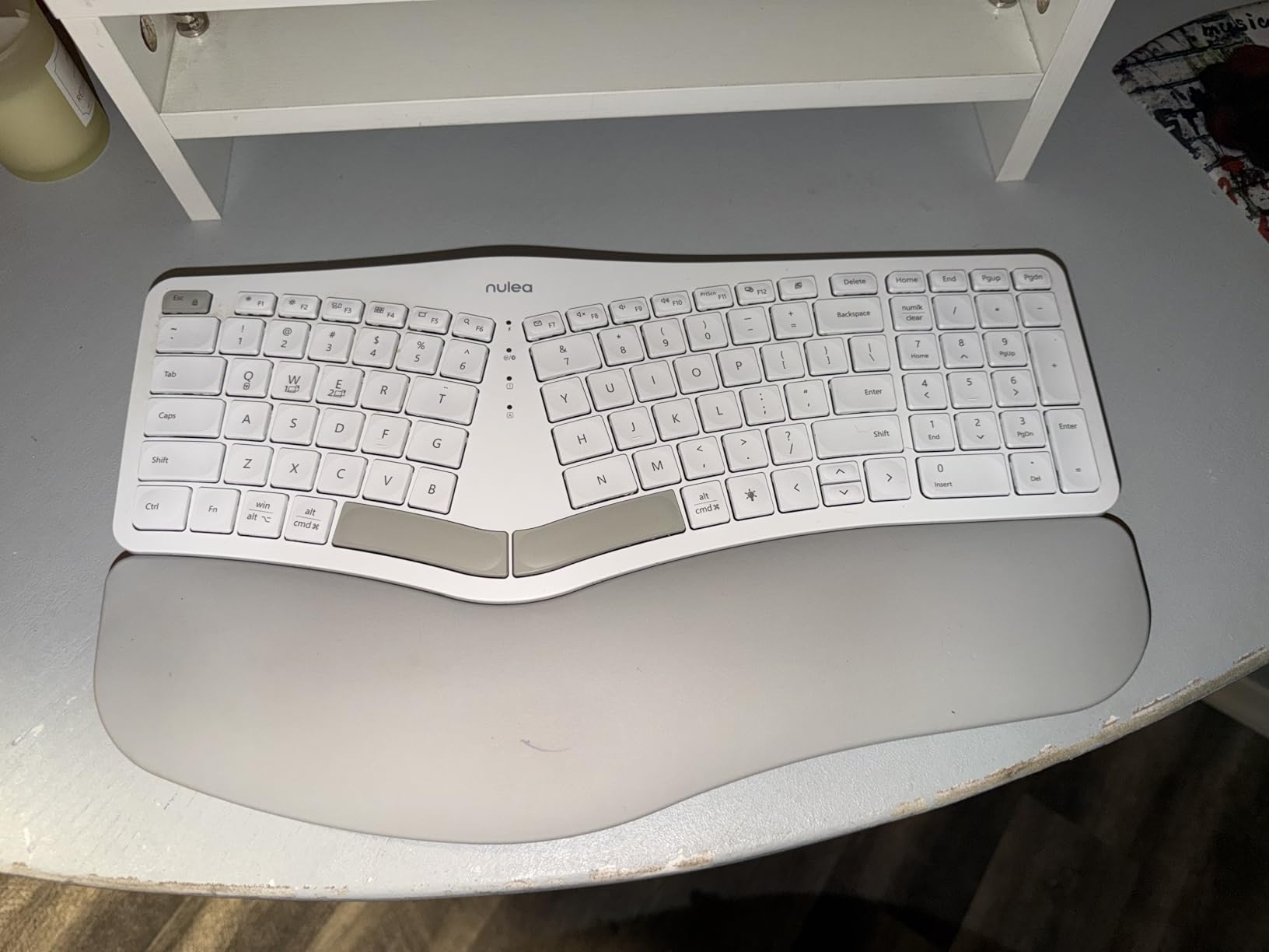 Nulea RT05 Wireless Ergonomic Keyboard, Split Keyboard with Wrist Rest, USB-C Charging, 7-Color Backlight, Natural Typing, Bluetooth and USB Connectivity, Compatible with Windows,Mac customer photo 1