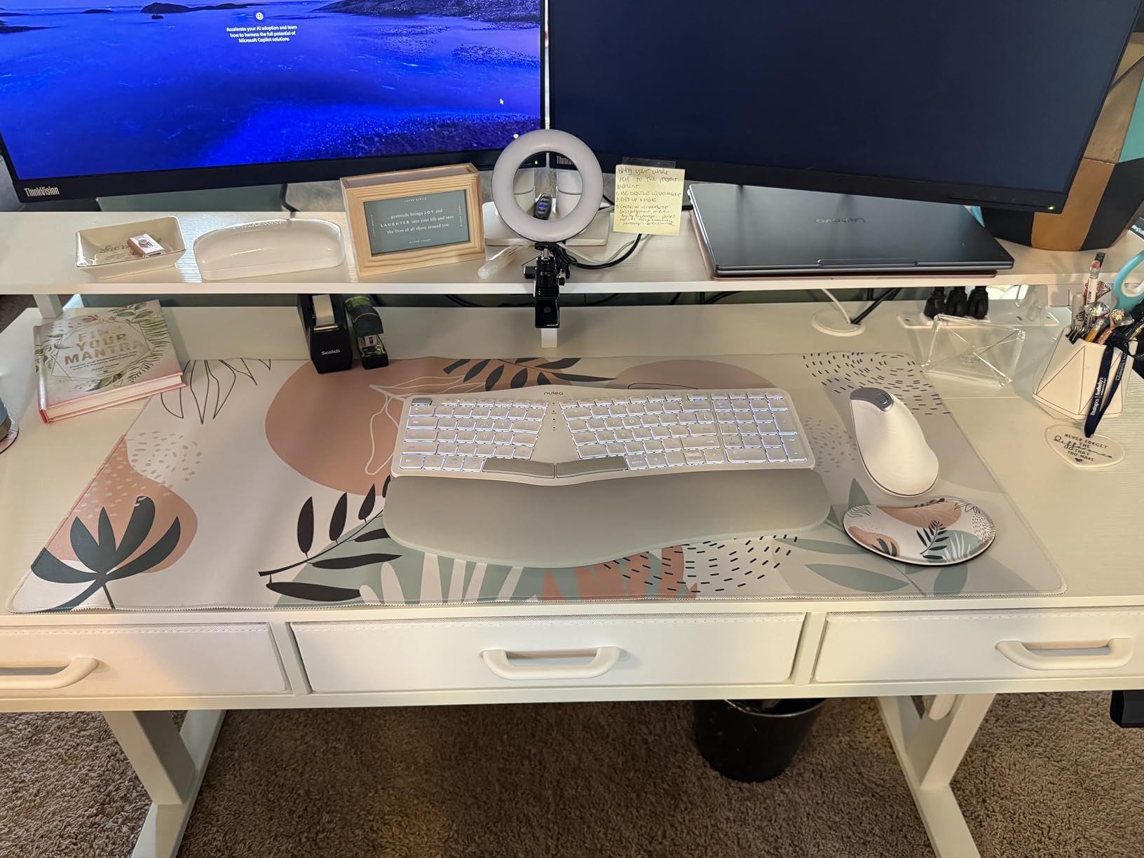 Nulea RT05 Wireless Ergonomic Keyboard, Split Keyboard with Wrist Rest, USB-C Charging, 7-Color Backlight, Natural Typing, Bluetooth and USB Connectivity, Compatible with Windows,Mac customer photo 2