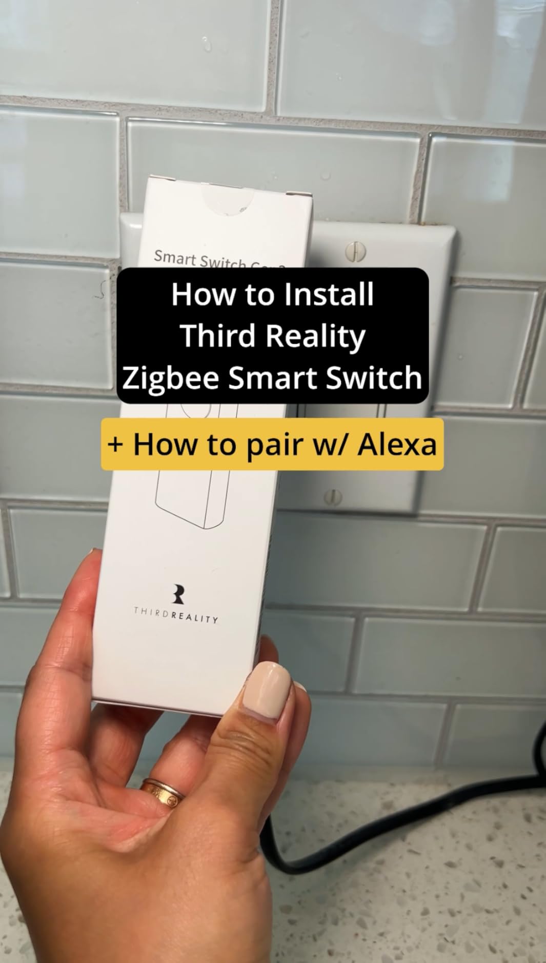 THIRDREALITY Zigbee Smart Switch, Toggle/Rocker, No Wiring Needed. Hub Required, Compatible with Echo Devices with Zigbee Hub customer photo 1